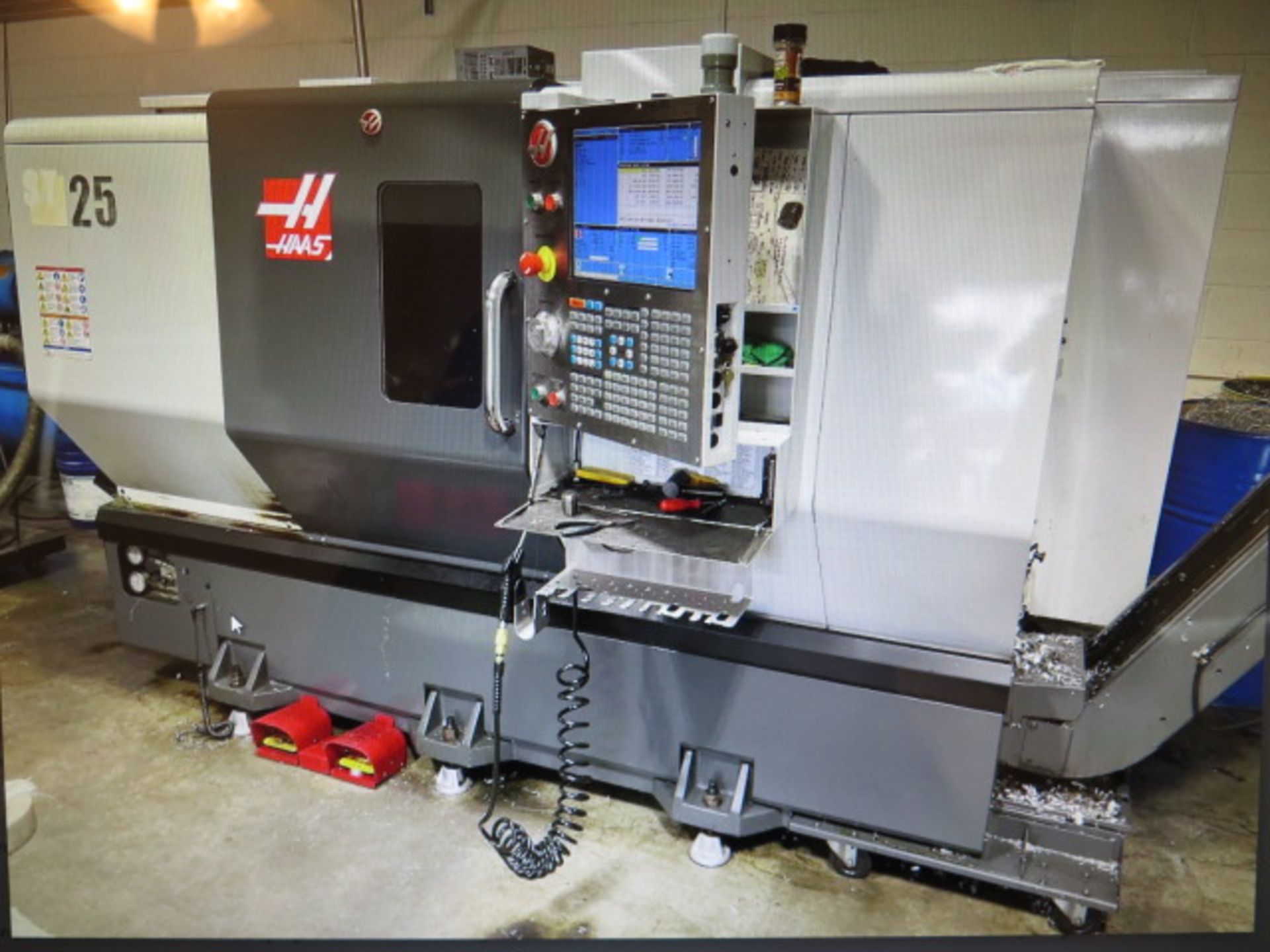 2014 Haas SL-25 CNC Turning Center, Tool Presetter, 3400 RPM, 12-Station Turret, SOLD AS IS