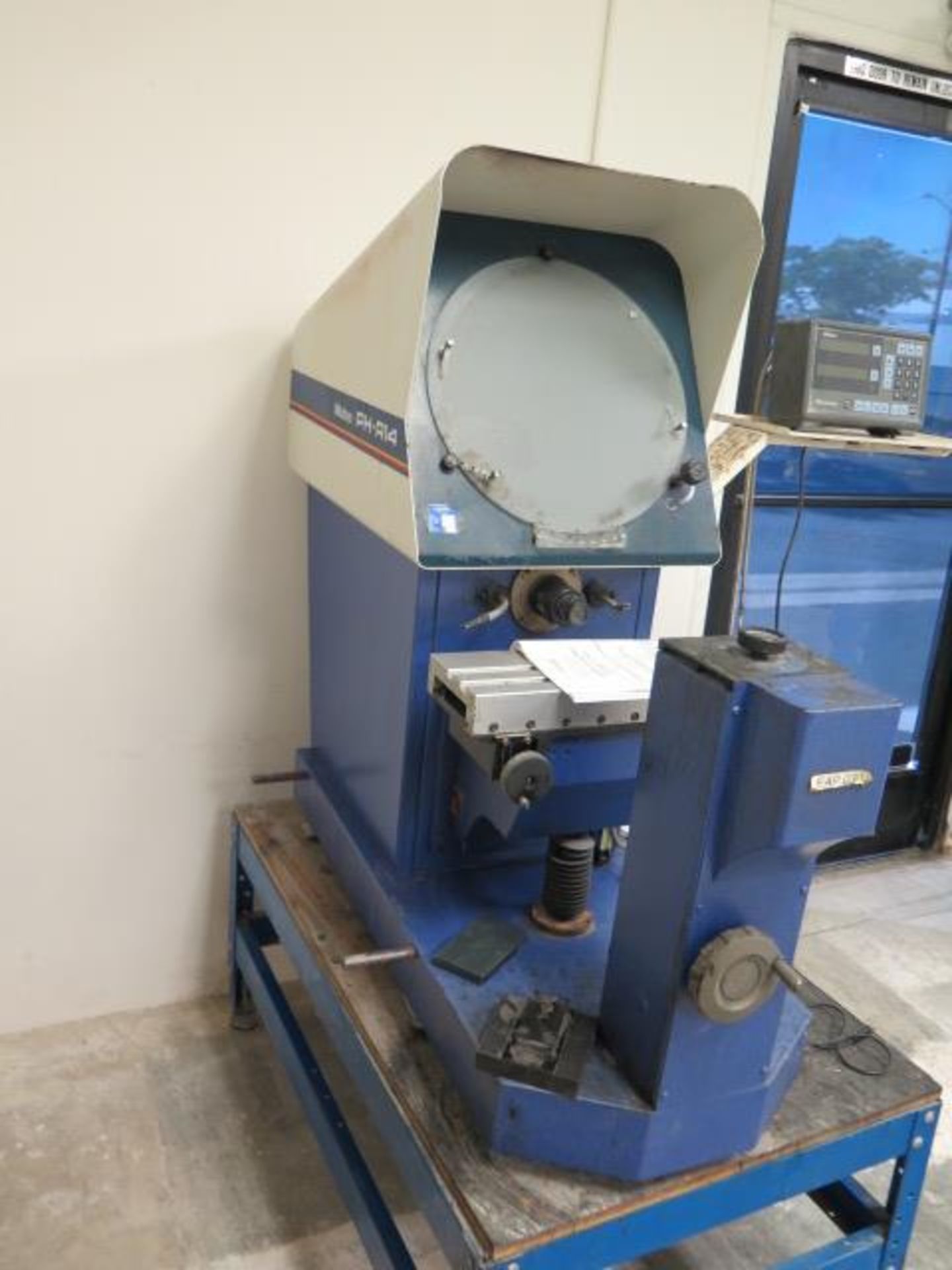 Mitutoyo PH-A14 14" Optical Comparator (NEEDS REPAIR) w/ Mitutoyo DRO, Surface and Profile Illuminat - Image 3 of 10