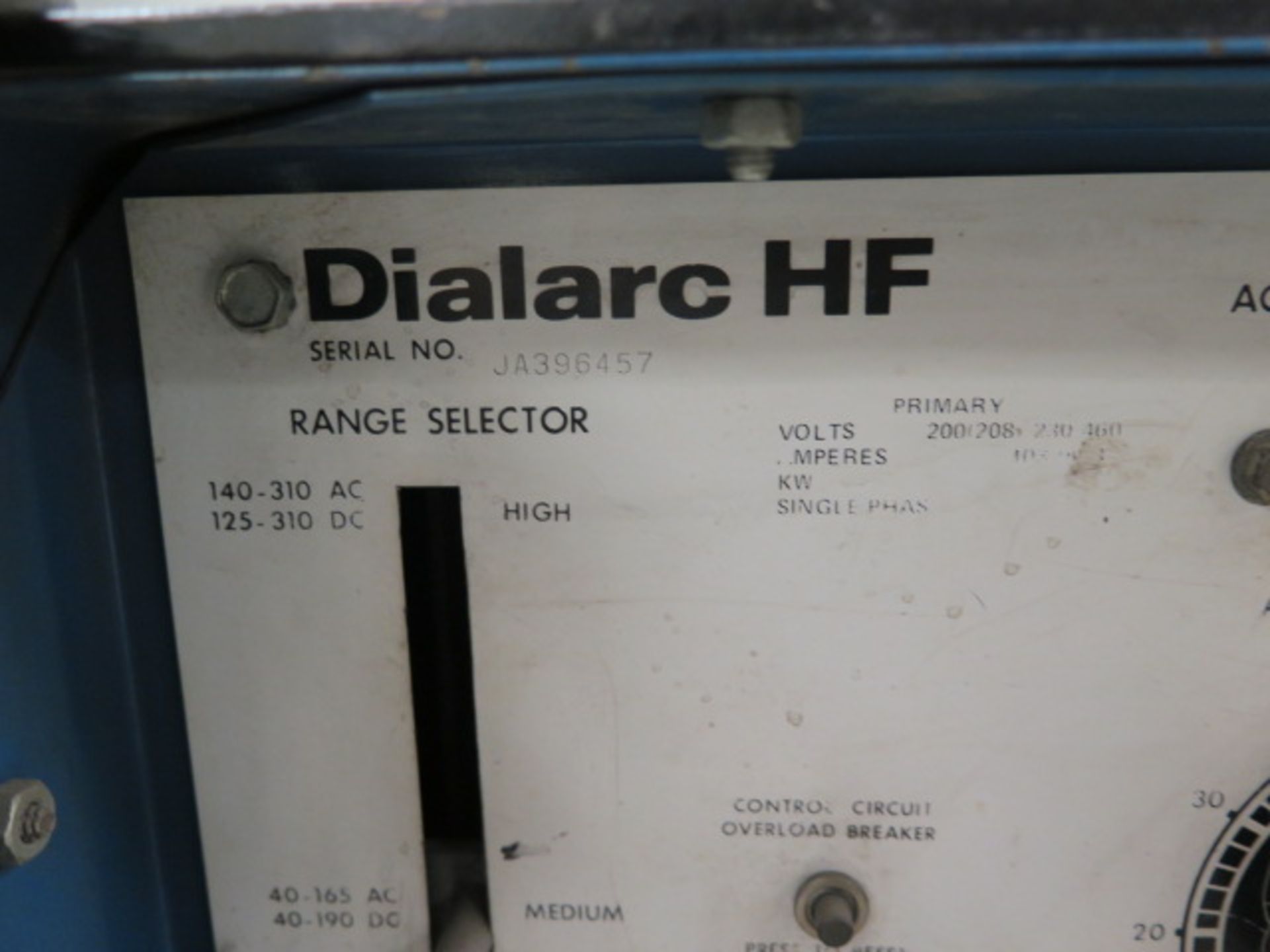 Miller Dialarc HF Arc welding Power Source (SOLD AS-IS - NO WARRANTY) - Image 7 of 7