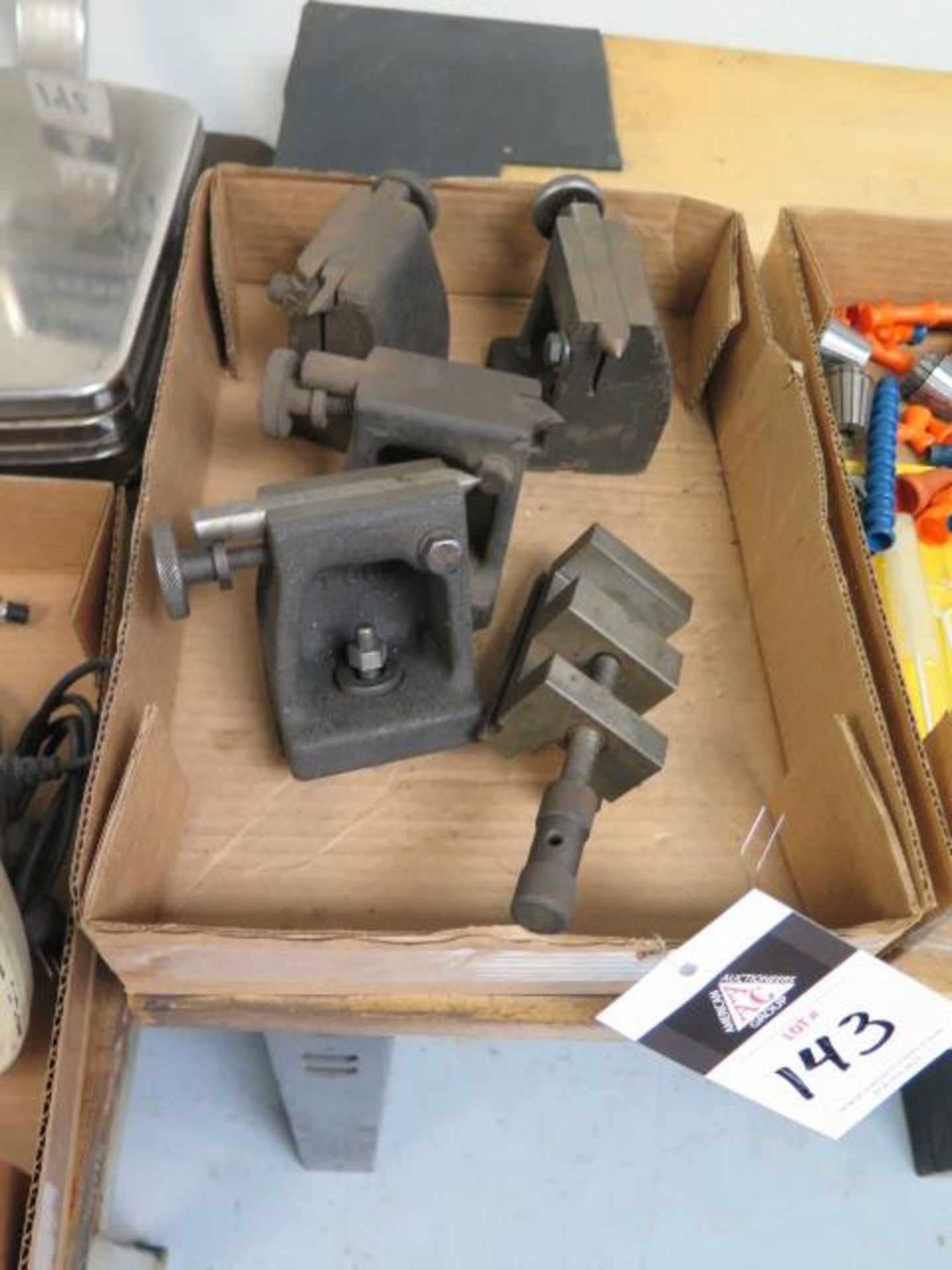 Mill Centers (4) and 2 3/8" Machine Vise (SOLD AS-IS - NO WARRANTY)