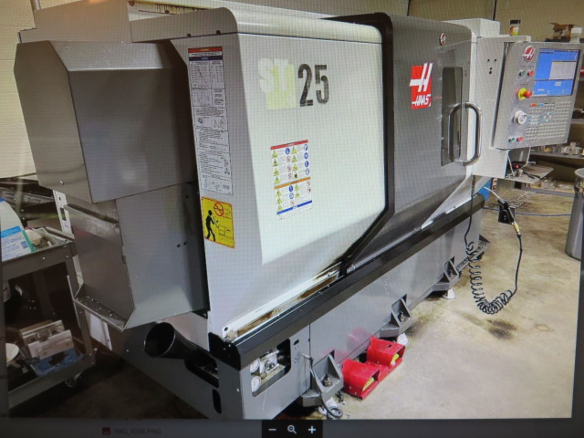2014 Haas SL-25 CNC Turning Center, Tool Presetter, 3400 RPM, 12-Station Turret, SOLD AS IS - Image 3 of 5