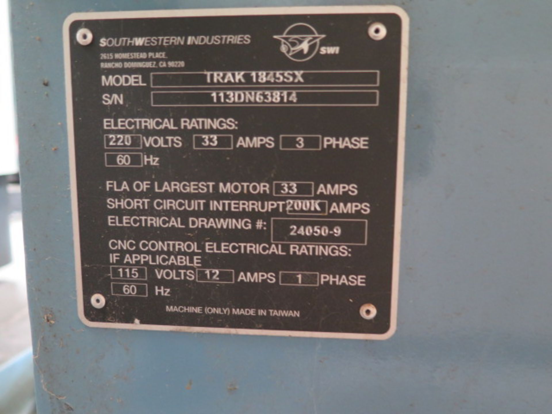 SMW Proto Trak TRL 1845 SX CNC Lathe w/ ProtoTrak SLX Controls, 80-2500 RPM, In/mm Thread,SOLD AS IS - Image 17 of 17