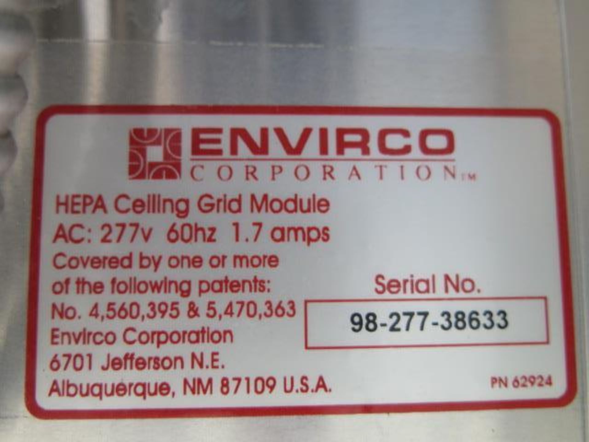 Envirco HEPA Ceiling Grid Modules (67) (SOLD AS-IS - NO WARRANTY) - Image 8 of 8