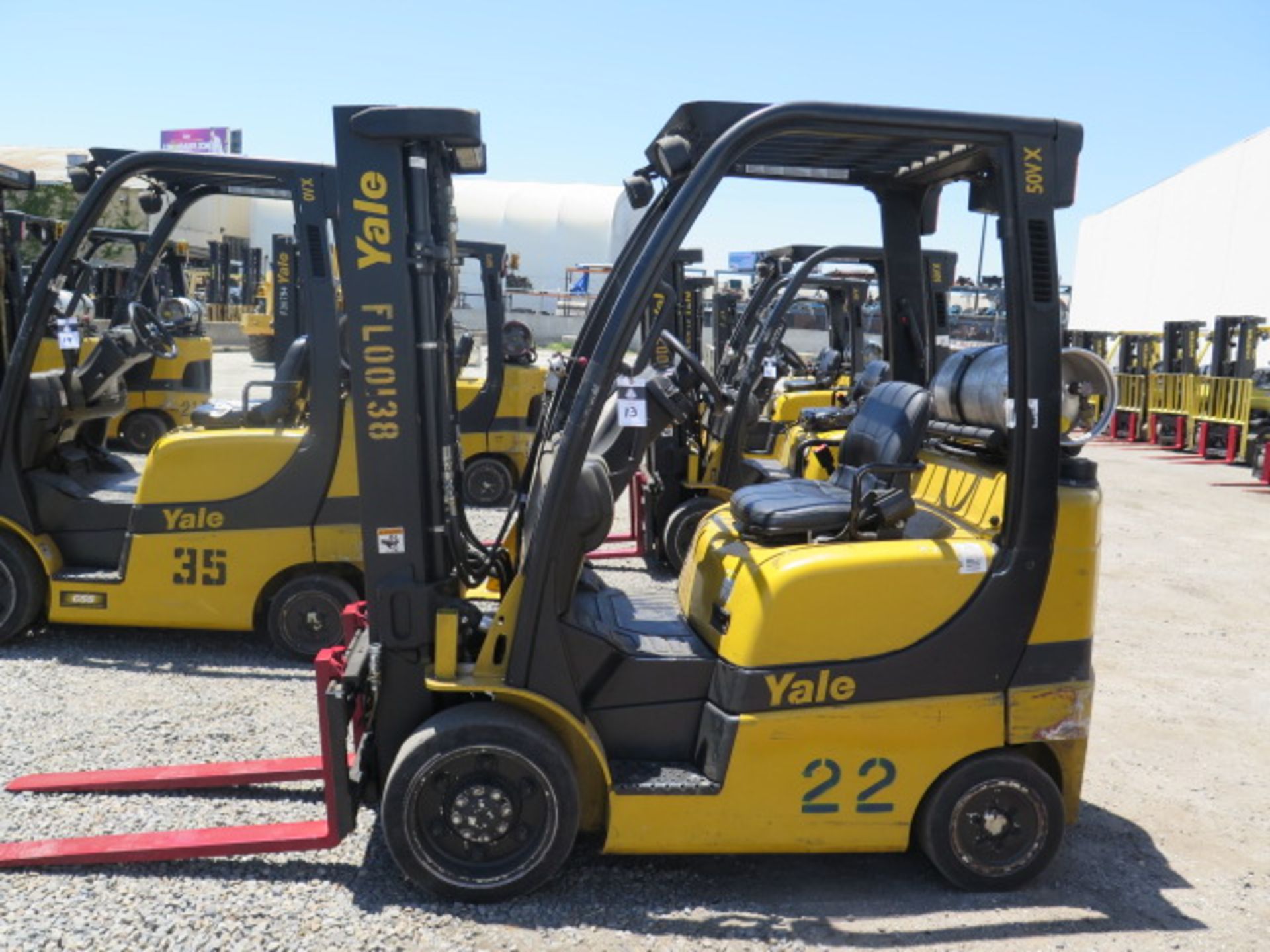 2012 Yale GLC050VXNVSE083 5000 Lb LPG Forklift s/n A910V17193J w/ 3-Stage, SS 189” Lift, SOLD AS IS - Image 2 of 17