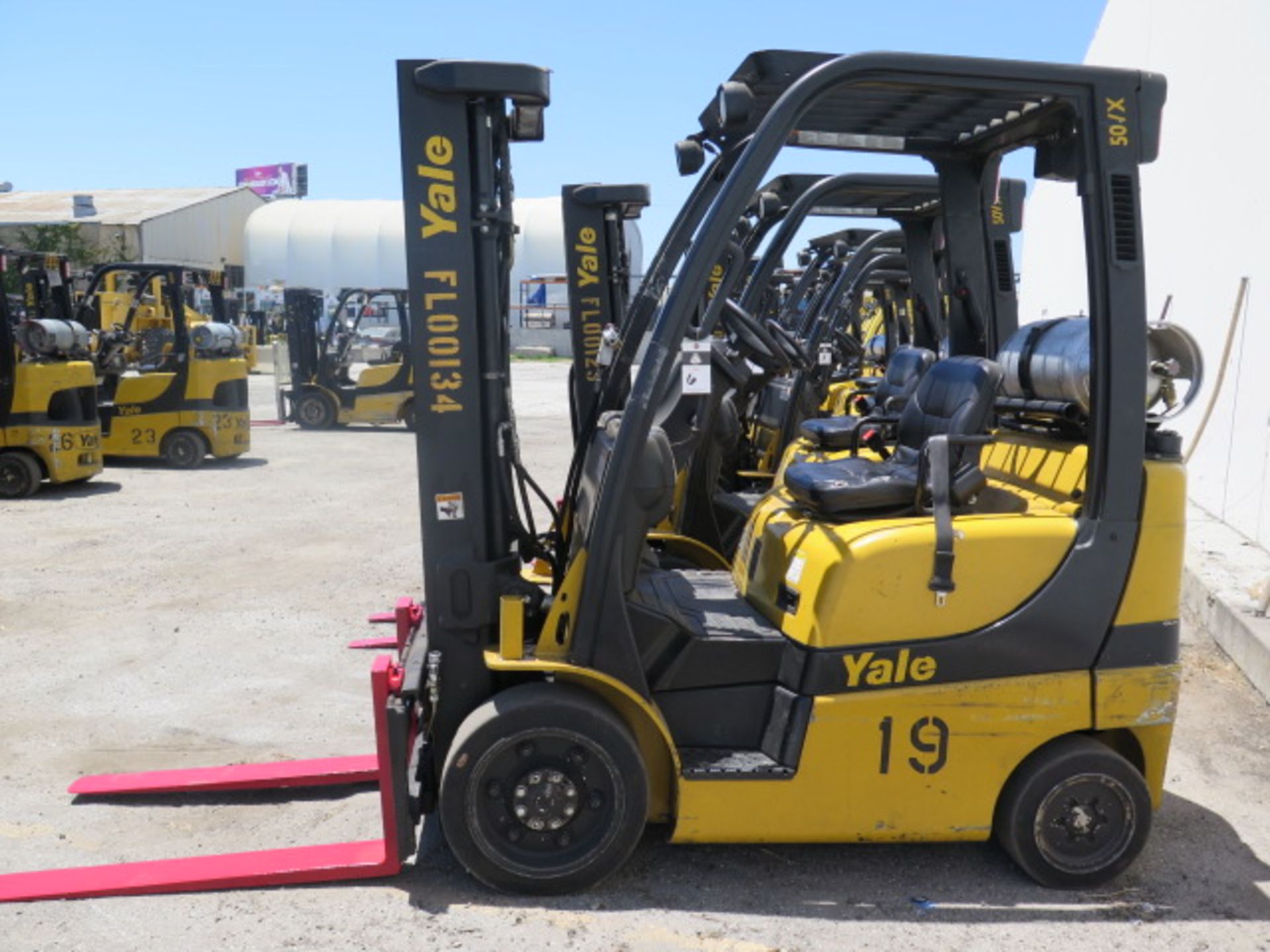 2012 Yale GLC050VXNVSE083 5000 Lb LPG Forklift s/n A910V17092J w/ 3-Stage, SS 189” Lift, SOLD AS IS