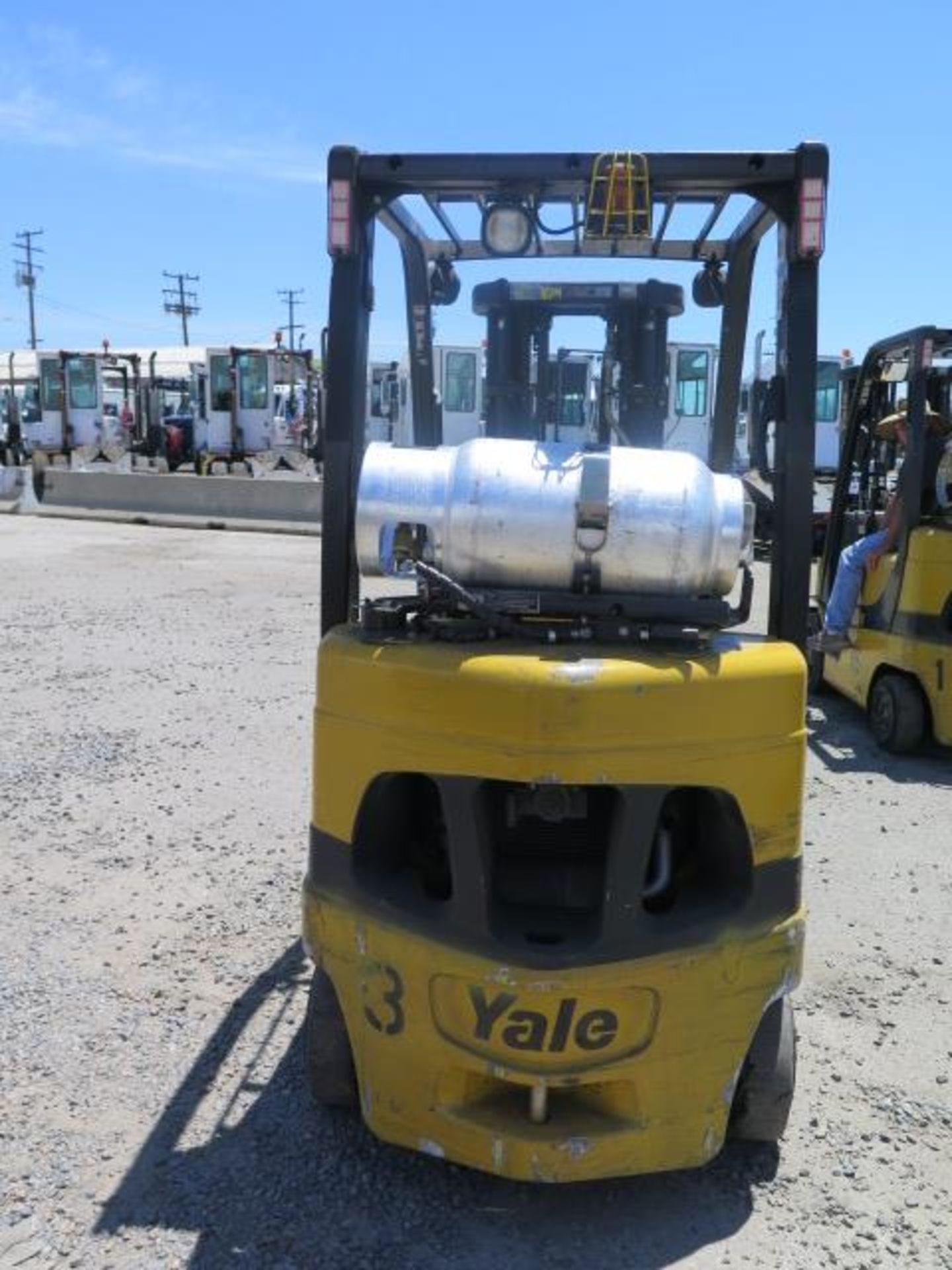 2012 Yale GLC050VXNVSE083 5000 Lb LPG Forklift s/n A910V17099J w/ 3-Stage, SS, 189” Lift, SOLD AS IS - Image 8 of 18