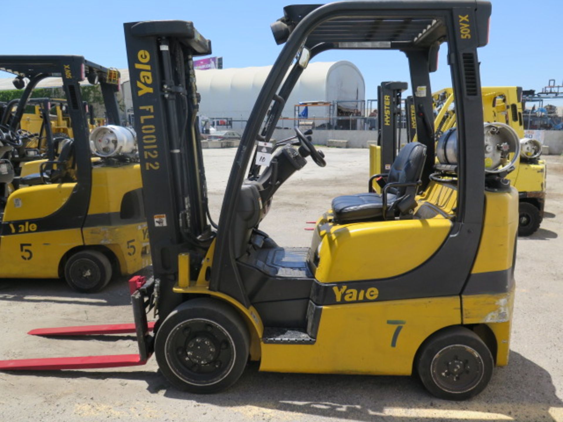 2012 Yale GLC050VXNVSE083 5000 Lb LPG Forklift s/n A910V17091J w/ 3-Stage, SS,189” Lift, SOLD AS IS