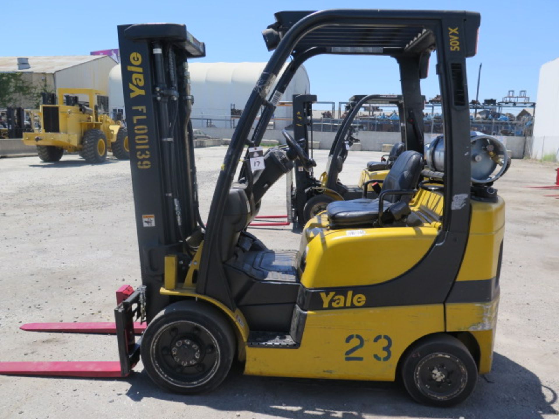 2012 Yale GLC050VXNVSE083 5000 Lb LPG Forklift s/n A910V17194J w/ 3-Stage, SS, 189” Lift, SOLD AS IS