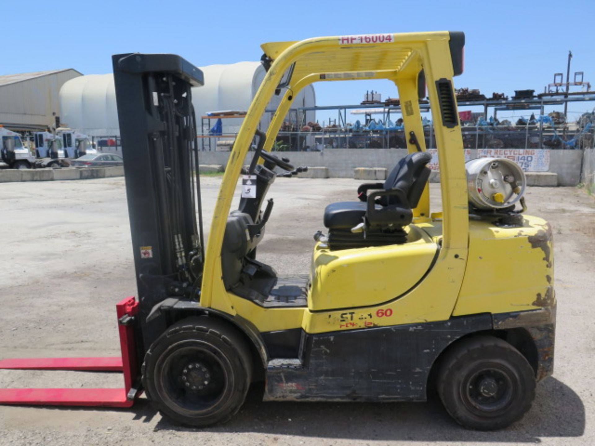 2018 Hyster H60FT 6000 Lb Cap LPG Forklift s/n P177V04957P w/ 3-Stage,182” Lift Height, SOLD AS IS