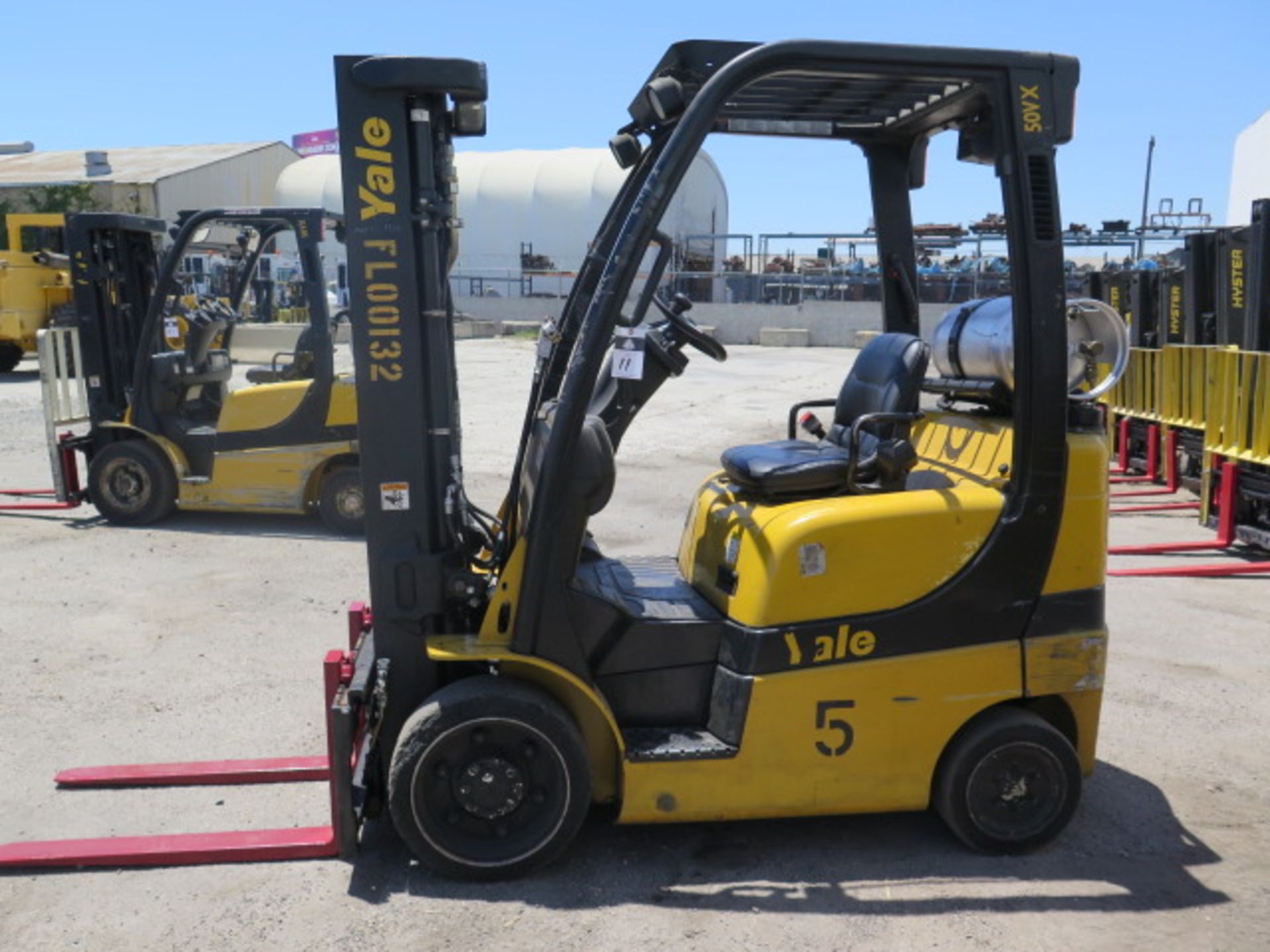 2012 Yale GLC050VXNVSE083 5000 Lb LPG Forklift s/n A910V17096J w/ 3-Stage, SS, 189” Lift, SOLD AS IS