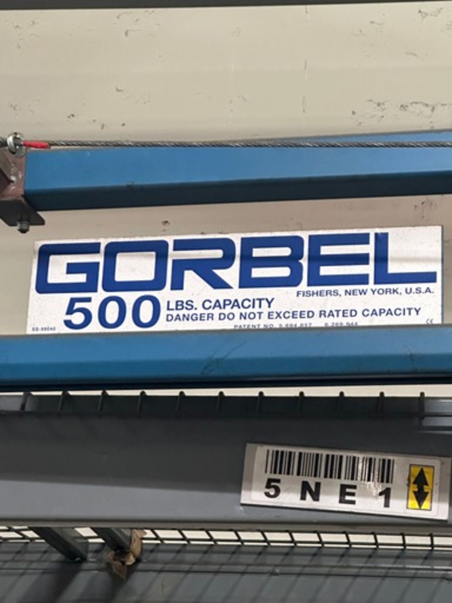Gorbel 500 Lb Cap Floor Mounted Jib w/ CM Shopair Pneumatic Hoist. Rem 8/1/2023, Irvine, SOLD AS IS - Image 3 of 4