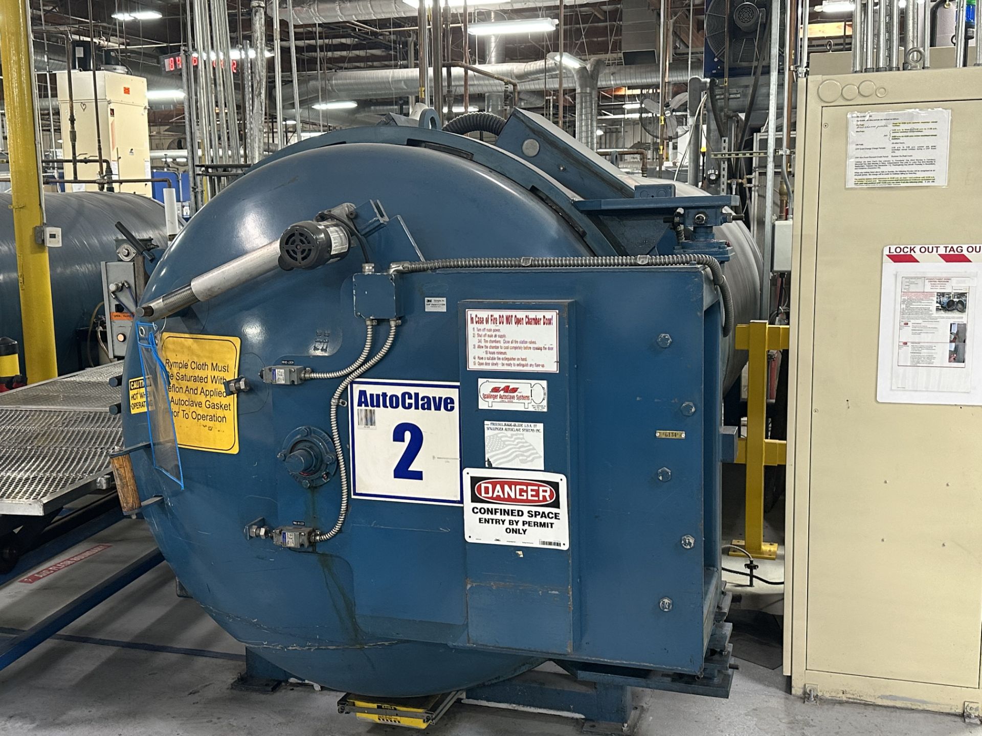 2001 Spallinger 5' x 20' (Approximate) Autoclave,Touch Pad Contls Rem 8/1/2023, Irvine, SOLD AS IS