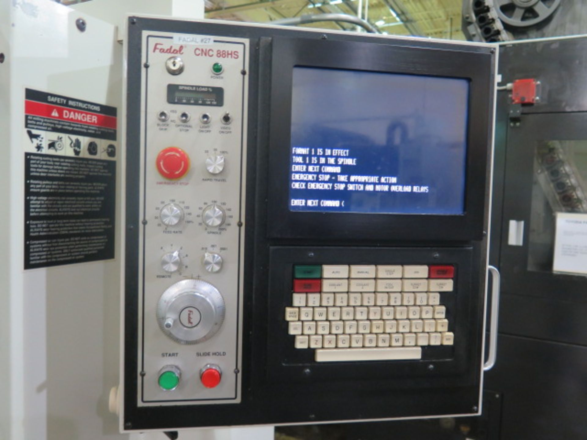 Fadal VMC4020HT CNC VMC s/n 9601686 w/ Fadal CNC88HS Controls, 21-Station ATC, SOLD AS IS - Image 10 of 13