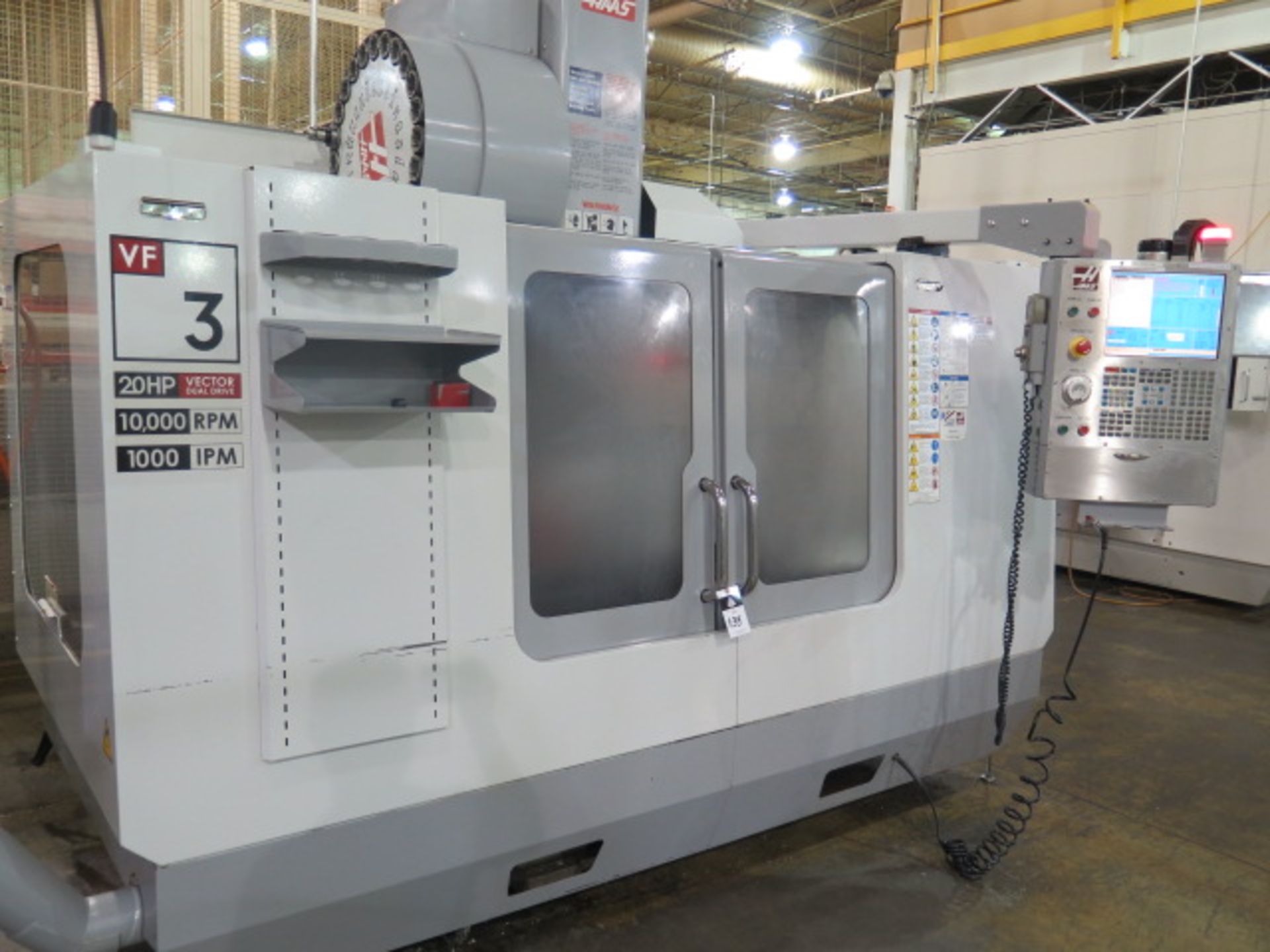 2008 Haas VF-3D 4-Axis CNC VMC s/n 1069858 w/ Haas Controls, Hand Wheel, 24-ATC, Cat 40, SOLD AS IS - Image 2 of 18