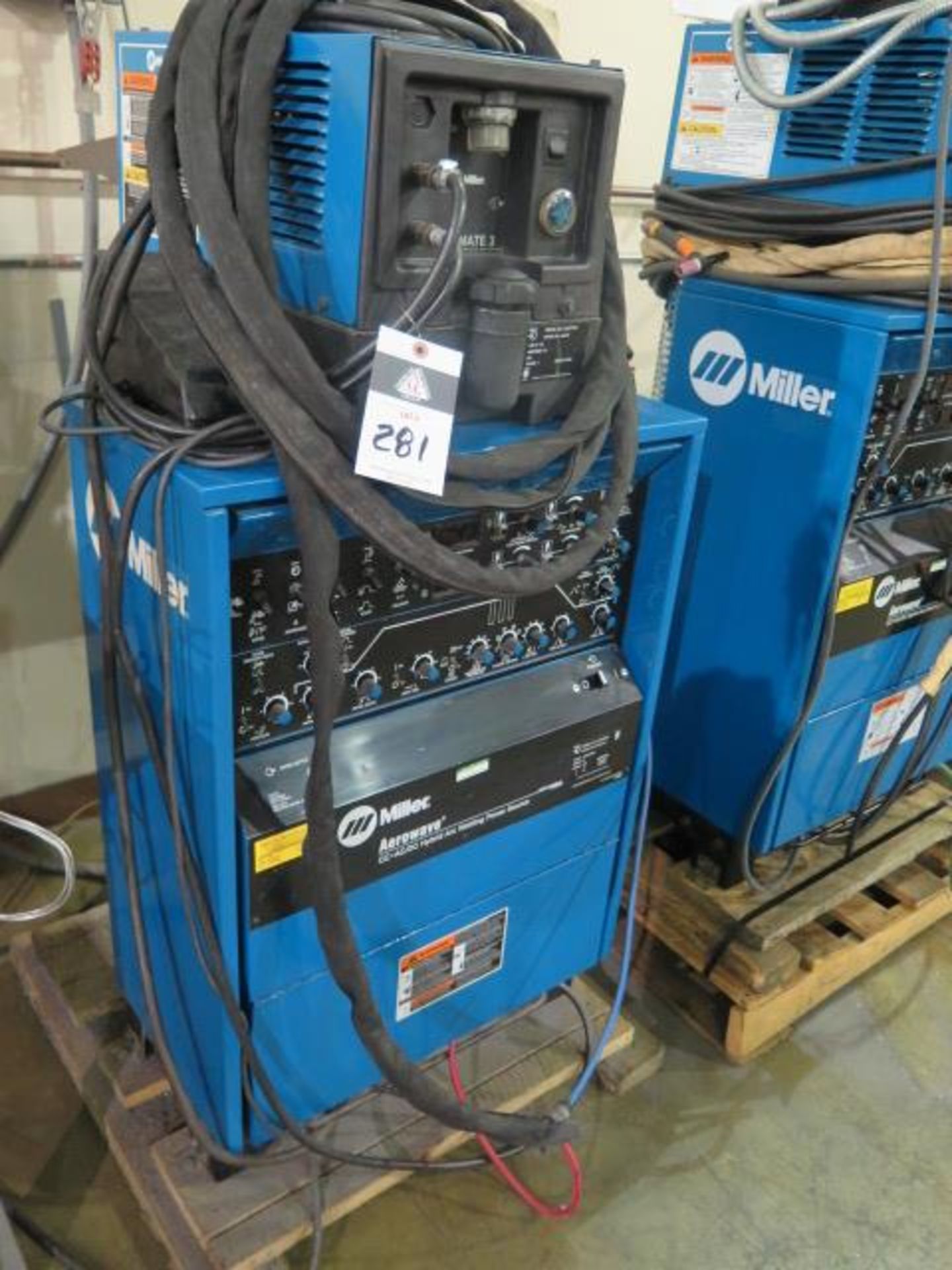 Miller Aerowave 500 Amp CC-AC/DC Arc Welding Source s/n LE079059 w/ Coolmate-3 Cooler, SOLD AS IS - Image 3 of 9