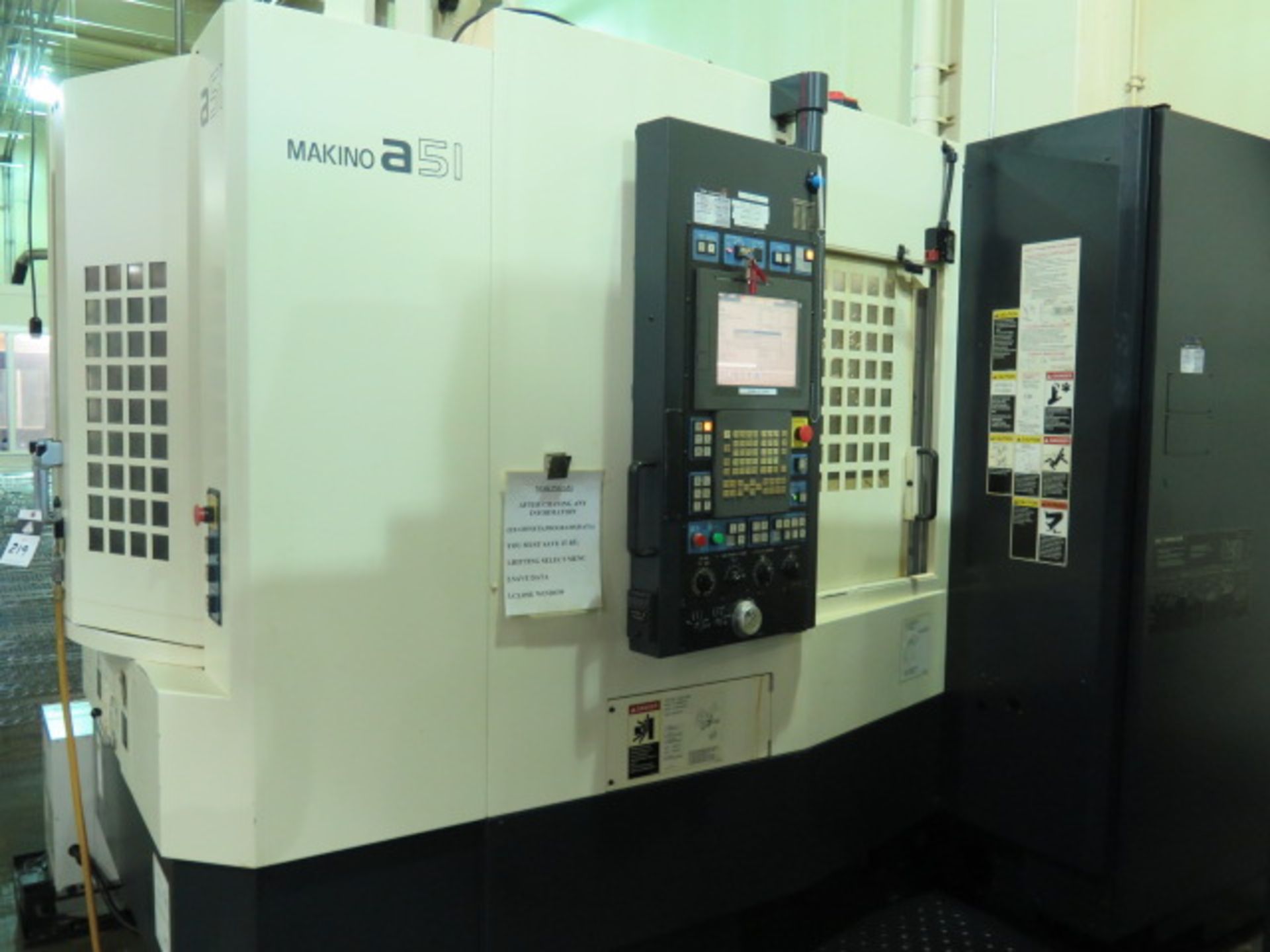 Makino a51 2-Pallet 4-Axis CNC HMC s/n 1617 w/ Makino “Professional 5 Control, SOLD AS IS - Image 3 of 33