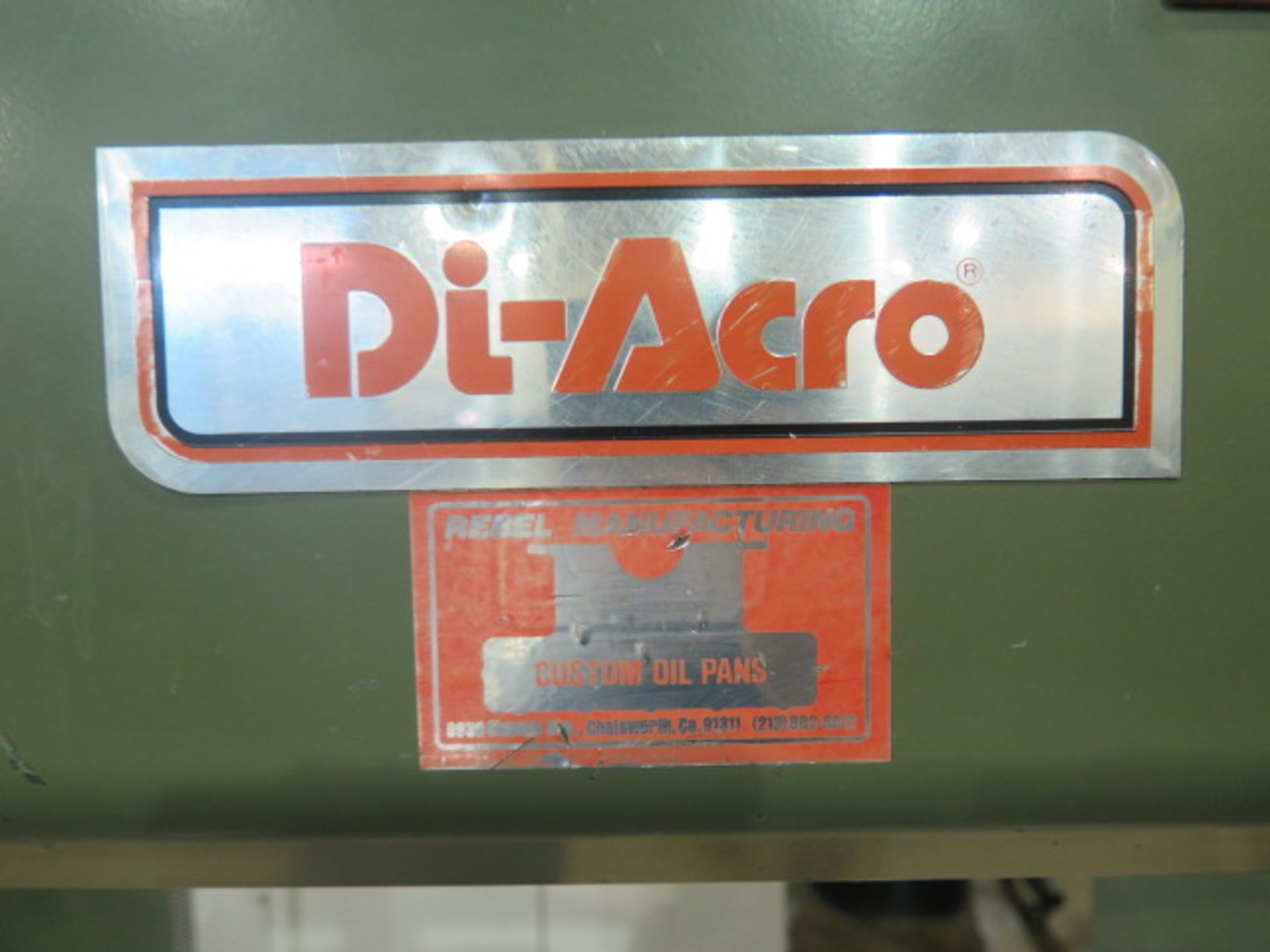 DiAcro 14-48-2 14GA x 4’ Hydrapower Press Brake w/ Manual Back Gauge, 4’ Bed Length, SOLD AS IS - Image 9 of 14