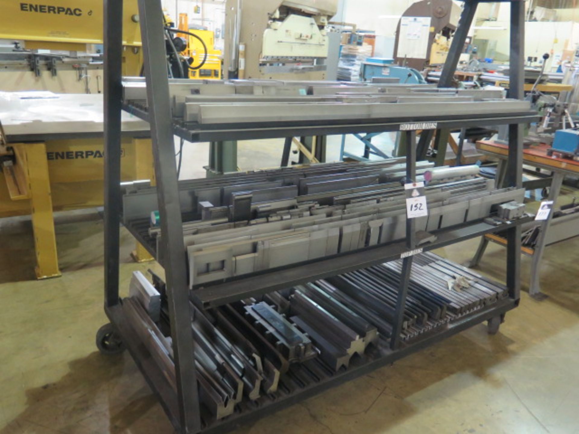 Press Brake Dies w/ Rolling A-Frame Cart (SOLD AS-IS - NO WARRANTY)