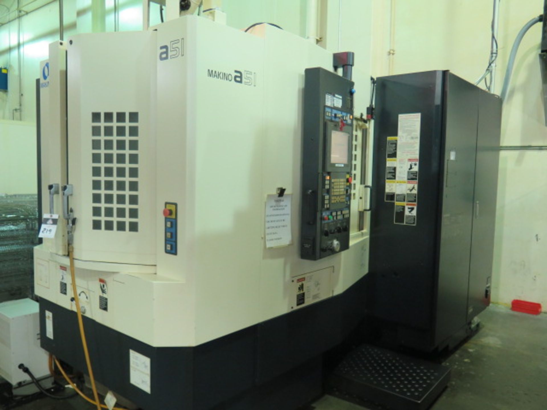 Makino a51 2-Pallet 4-Axis CNC HMC s/n 1617 w/ Makino “Professional 5 Control, SOLD AS IS