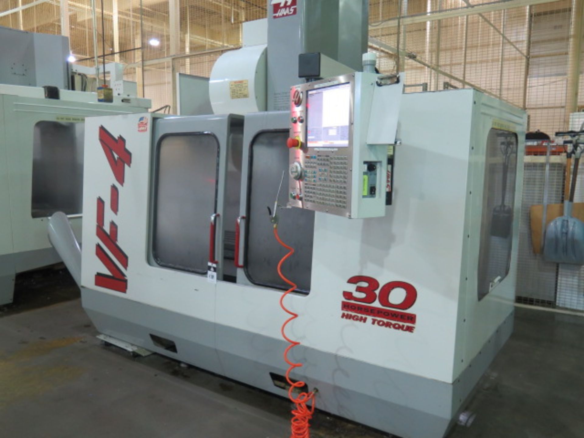 1999 Haas VF-4 CNC VMC s/n 18368 w/ Haas Controls, 24-Station Side Mount, Cat 40 SOLD AS IS - Image 3 of 13