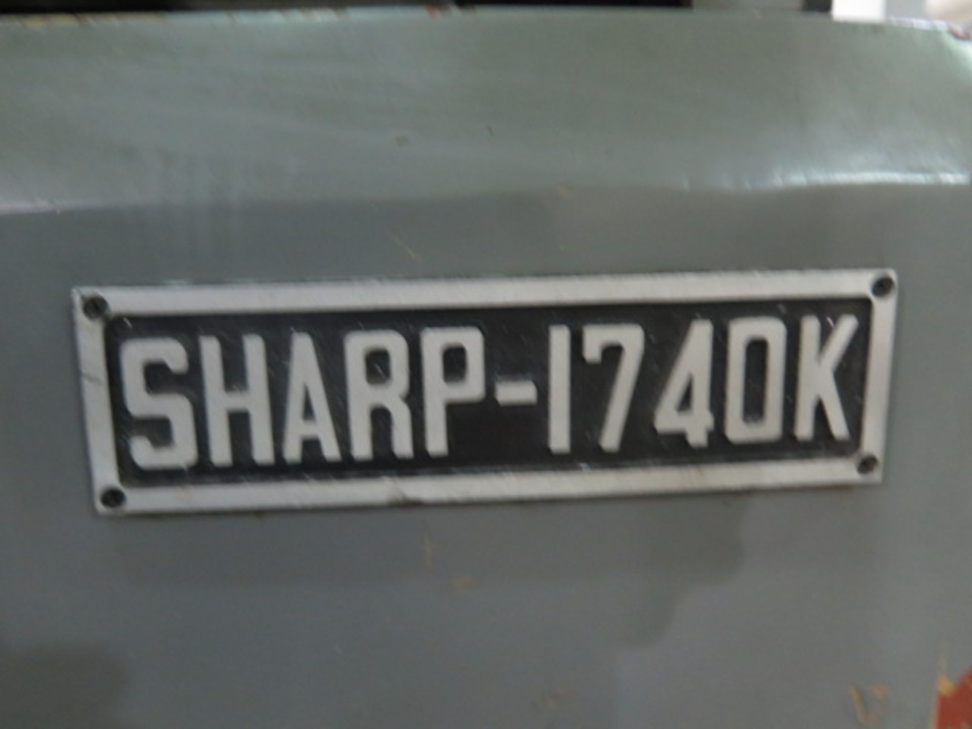 Sharp 1740K 17” x 40” Geared Head Gap Bed Lathe s/n 76002 w/ Trak 102 DRO, 50-1800 RPM, SOLD AS IS - Image 14 of 18
