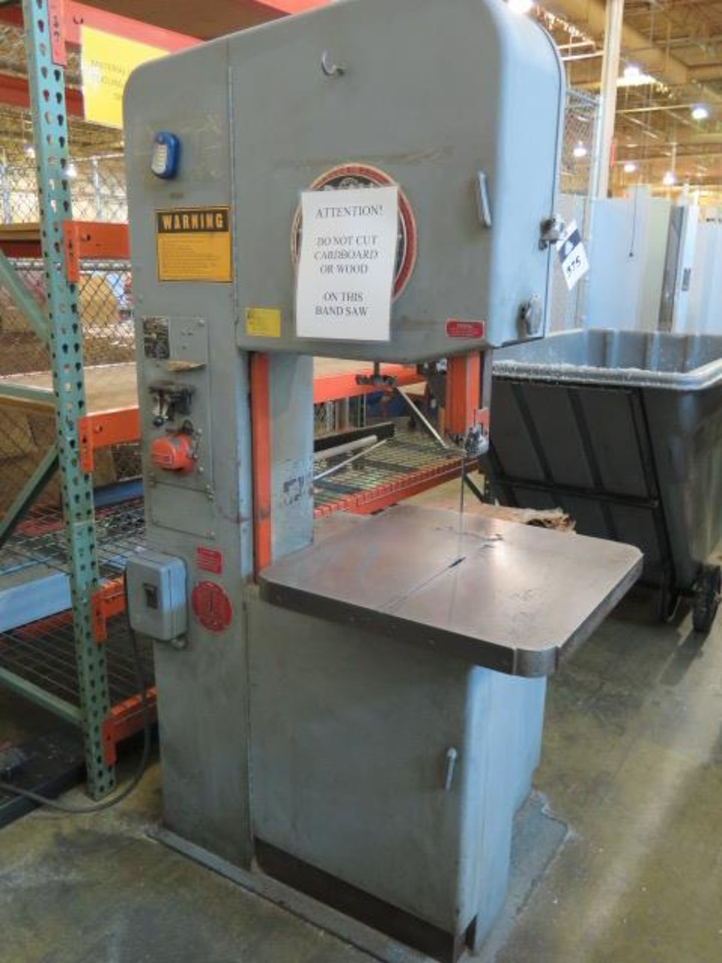 DoAll 2013-U 20” Vertical Band Saw s/n 411-81265 w/ Blade Welder, 24” x 24” Table (SOLD AS-IS - NO