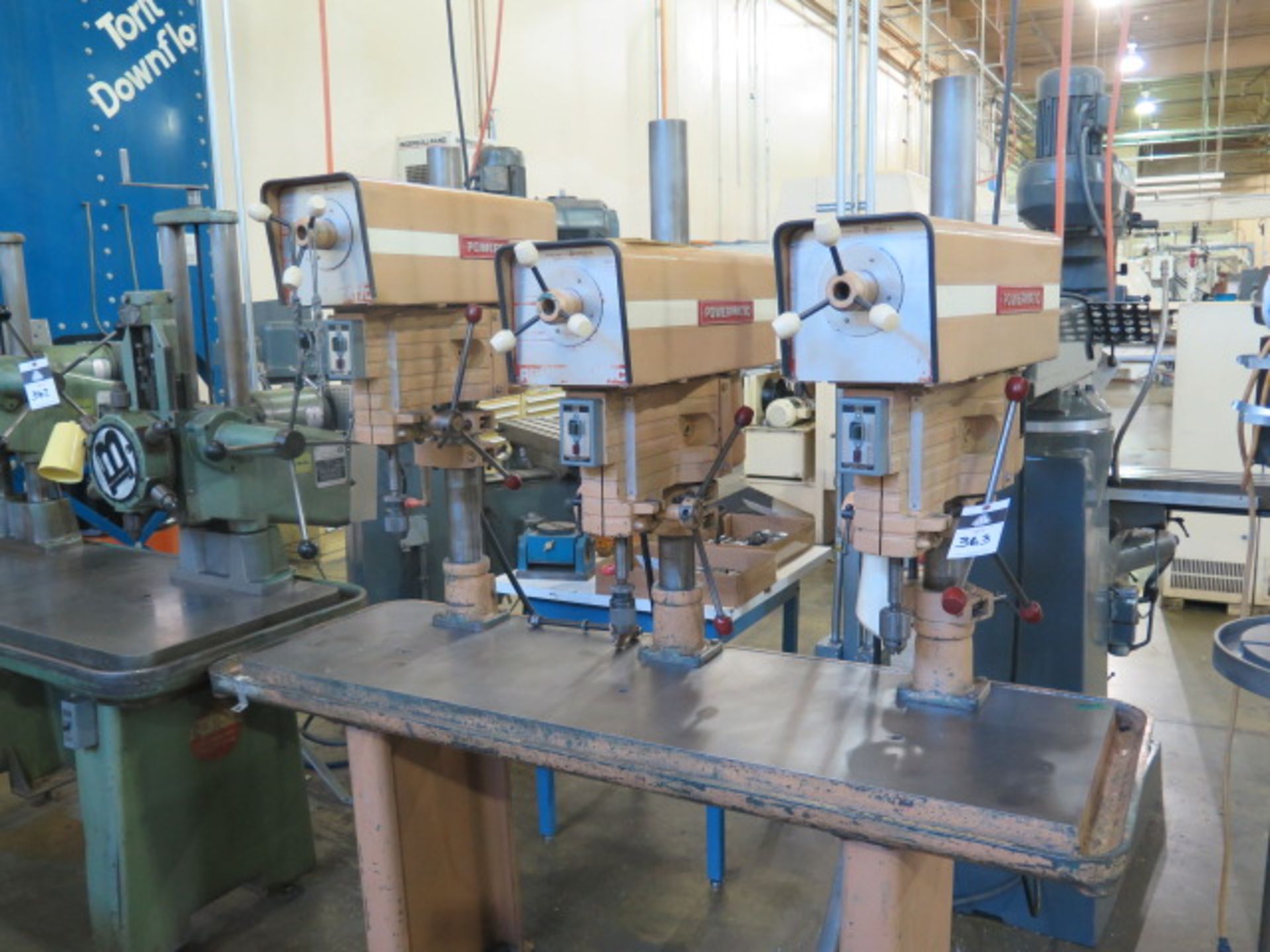 Powermatic 3-Head Gang Drill Press w/ (3) Variable Speed Heads, 65” x 20” Table (SOLD AS-IS - NO - Image 2 of 8
