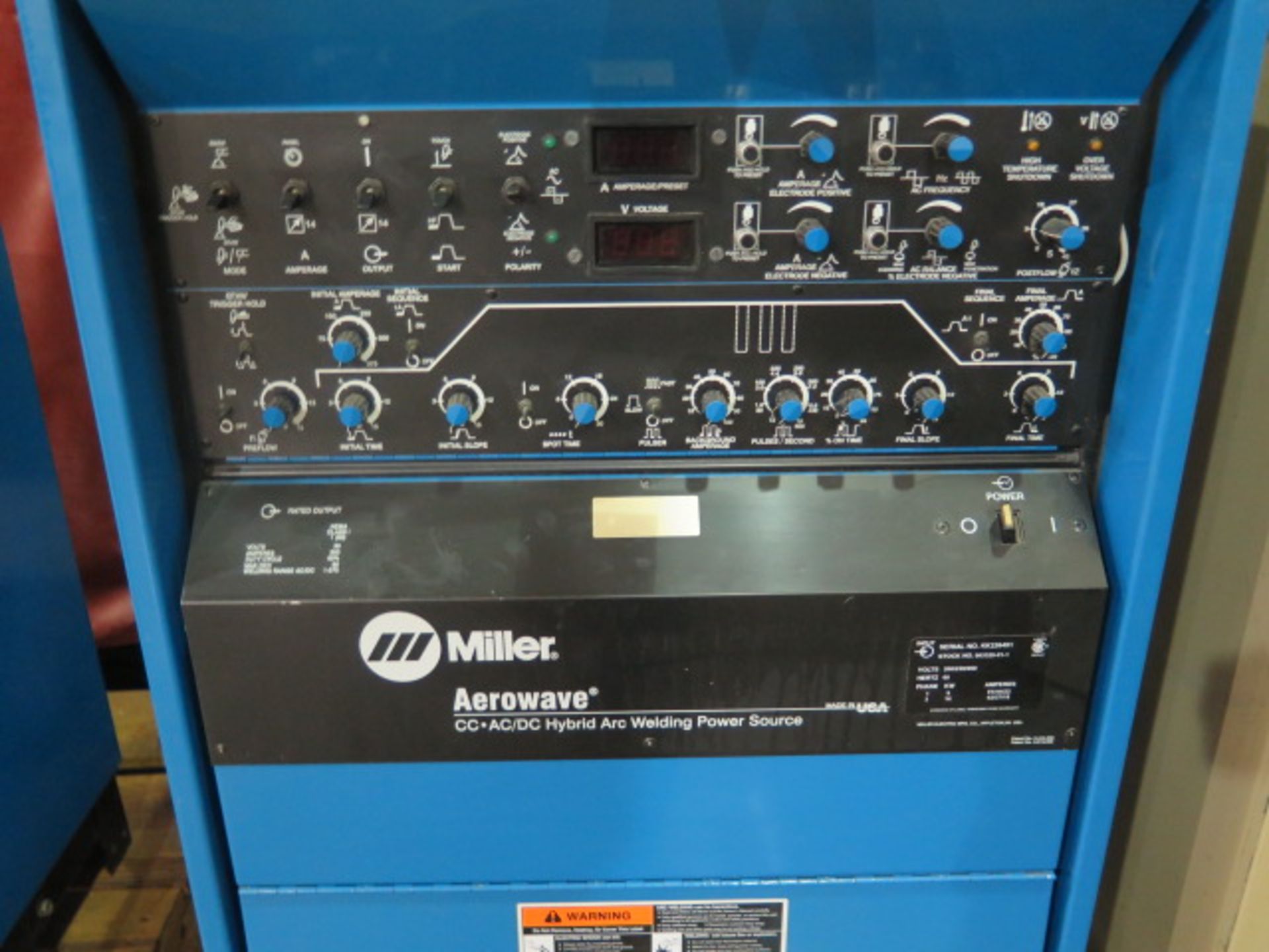Miller Aerowave 500 Amp CC-AC/DC Arc Welding Power Source s/n KK226491 w/ Bernard Cooler (SOLD AS-IS - Image 3 of 5