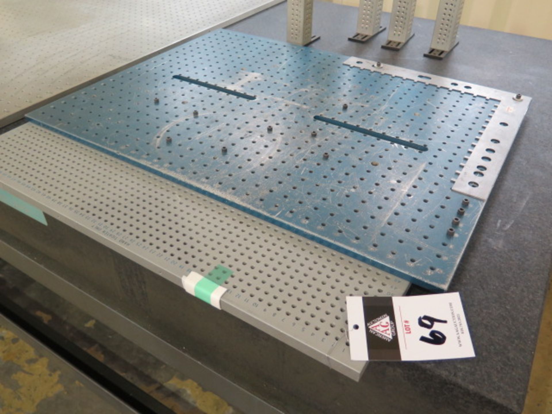 30" x 30" and 24" x 32" Aluminum Tapper-Hole CMM Fixture Plates (2) (SOLD AS-IS - NO WARRANTY)