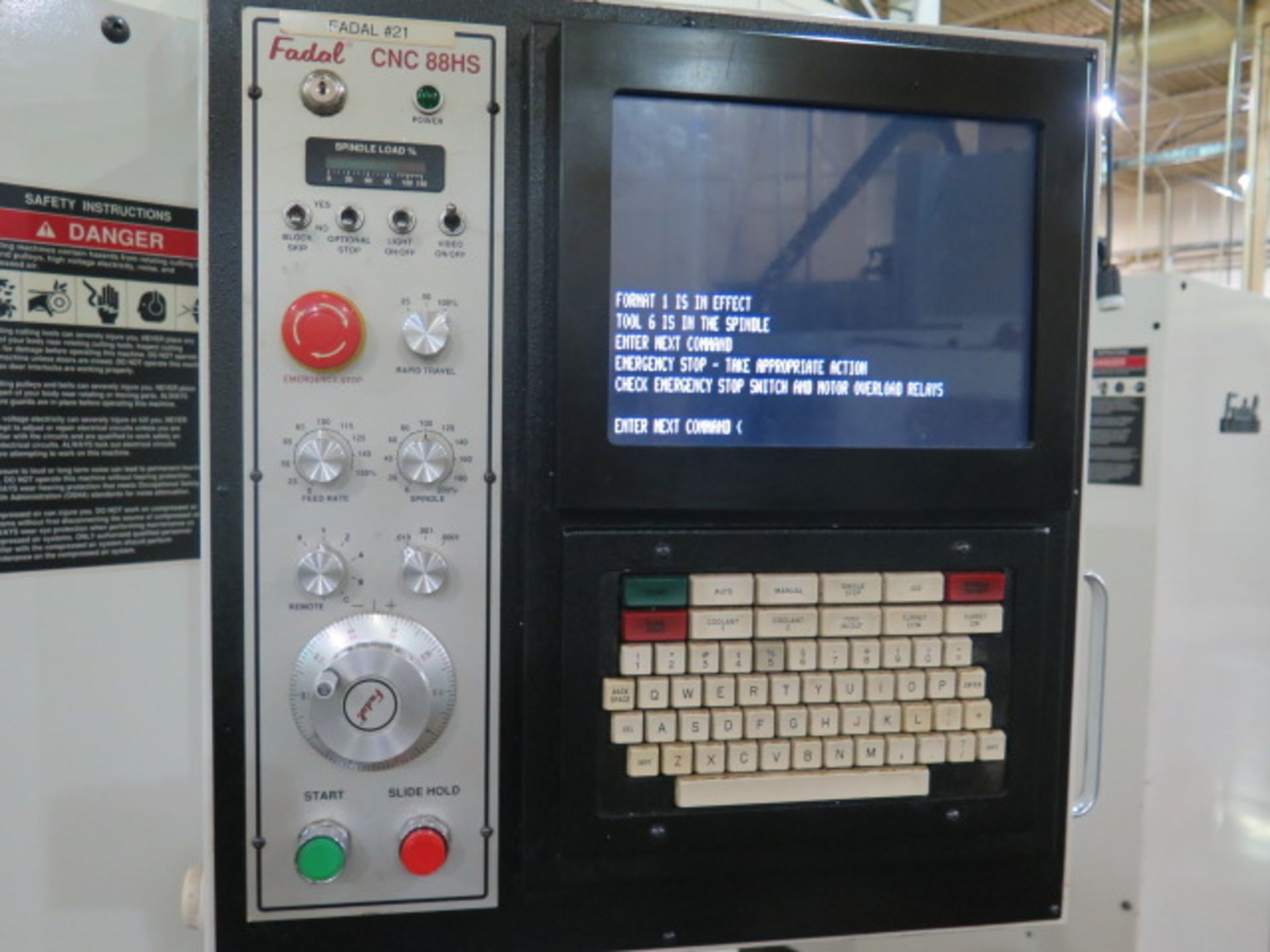 Fadal VMC4020HT 4-Axis CNC VMC s/n 9601685 w/ Fadal CNC88HS Controls, SOLD AS IS - Image 10 of 13