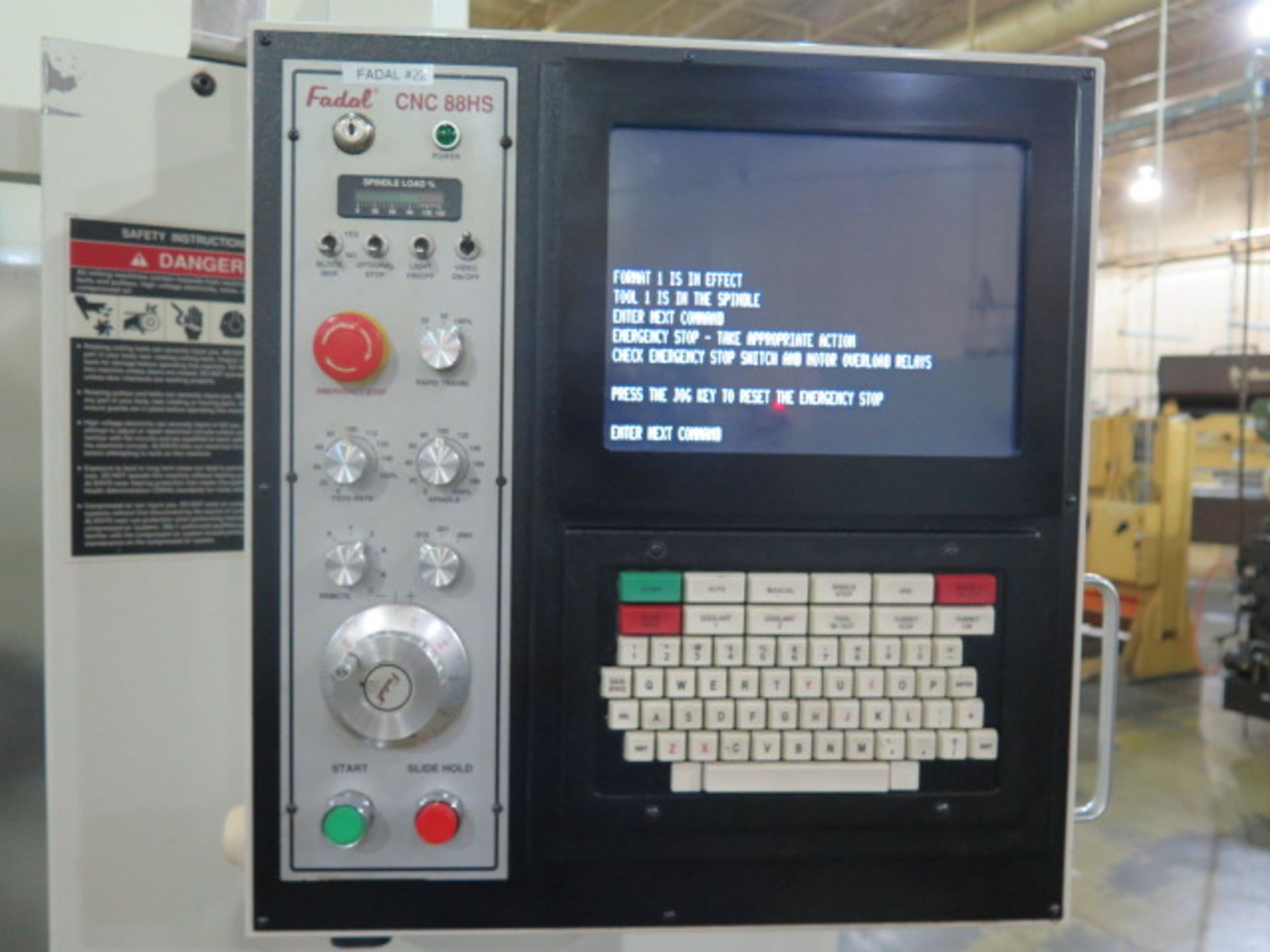 Fadal VMC4020HT 4-Axis CNC VMC s/n 9607034 w/ Fadal CNC88HS Controls, 21-ATC, SOLD AS IS - Image 10 of 13