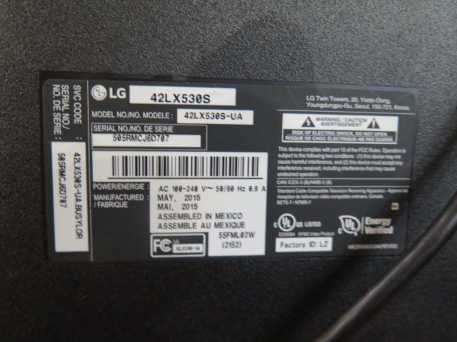 LG mdl. 42LX530S 42" TV (SOLD AS-IS - NO WARRANTY) - Image 4 of 4