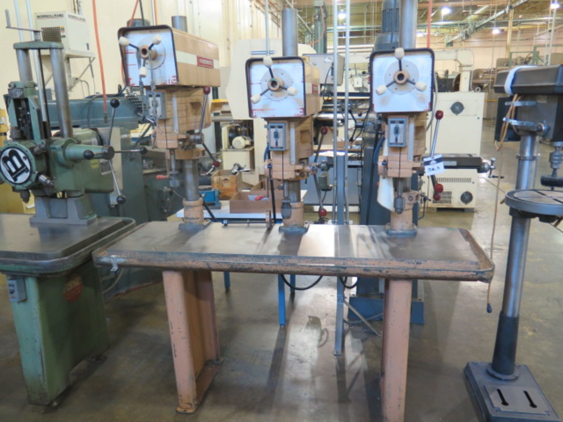 Powermatic 3-Head Gang Drill Press w/ (3) Variable Speed Heads, 65” x 20” Table (SOLD AS-IS - NO