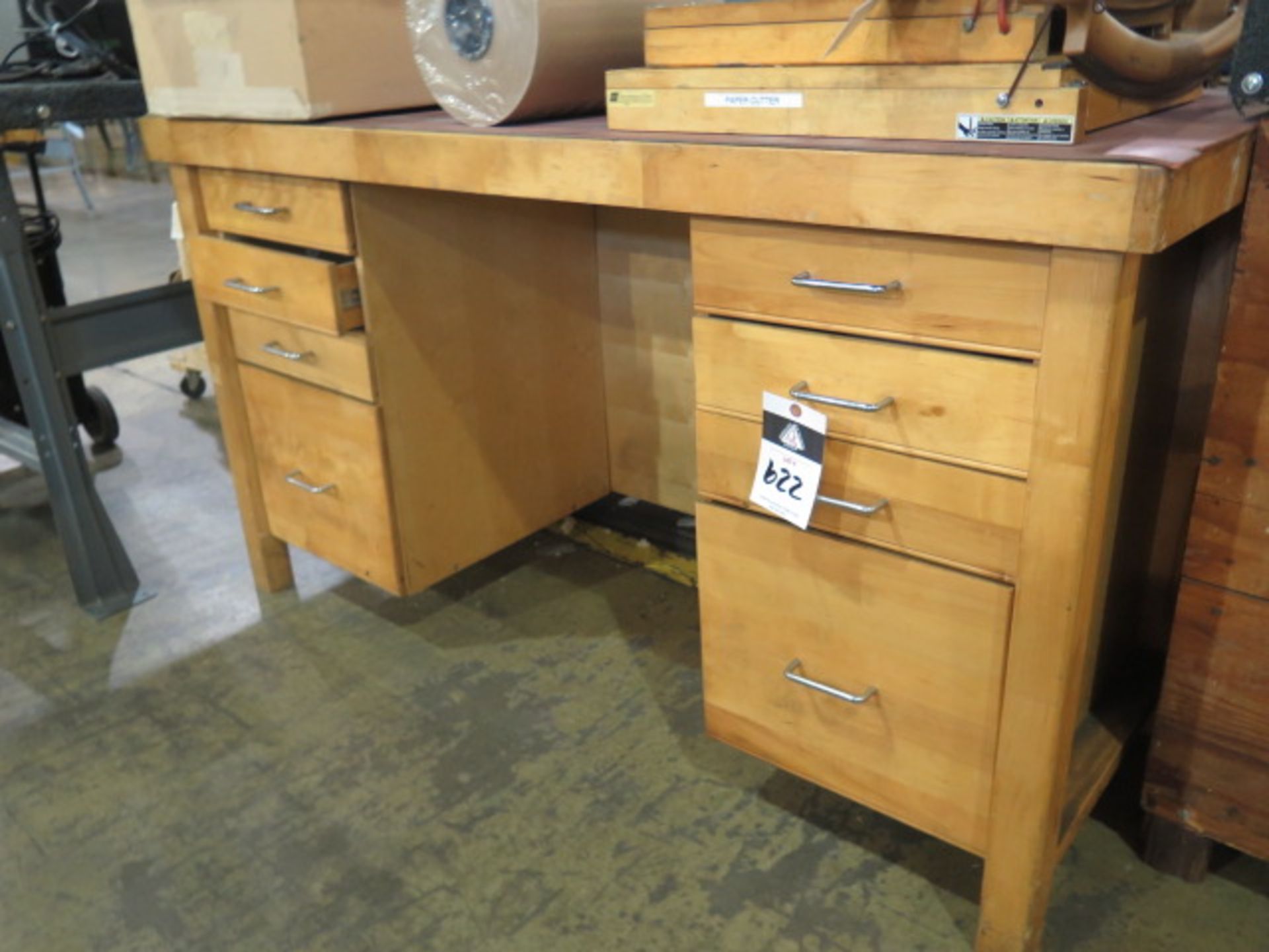 Wooden Desk (SOLD AS-IS - NO WARRANTY) - Image 2 of 4