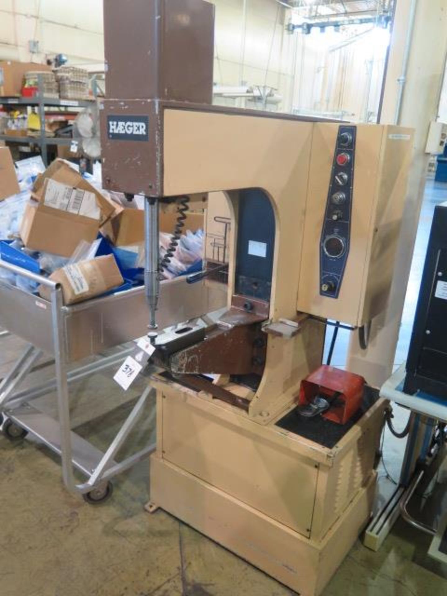 Haeger 6 Ton 18” Hardware Insertion Press w/ Foot Control (SOLD AS-IS - NO WARRANTY)