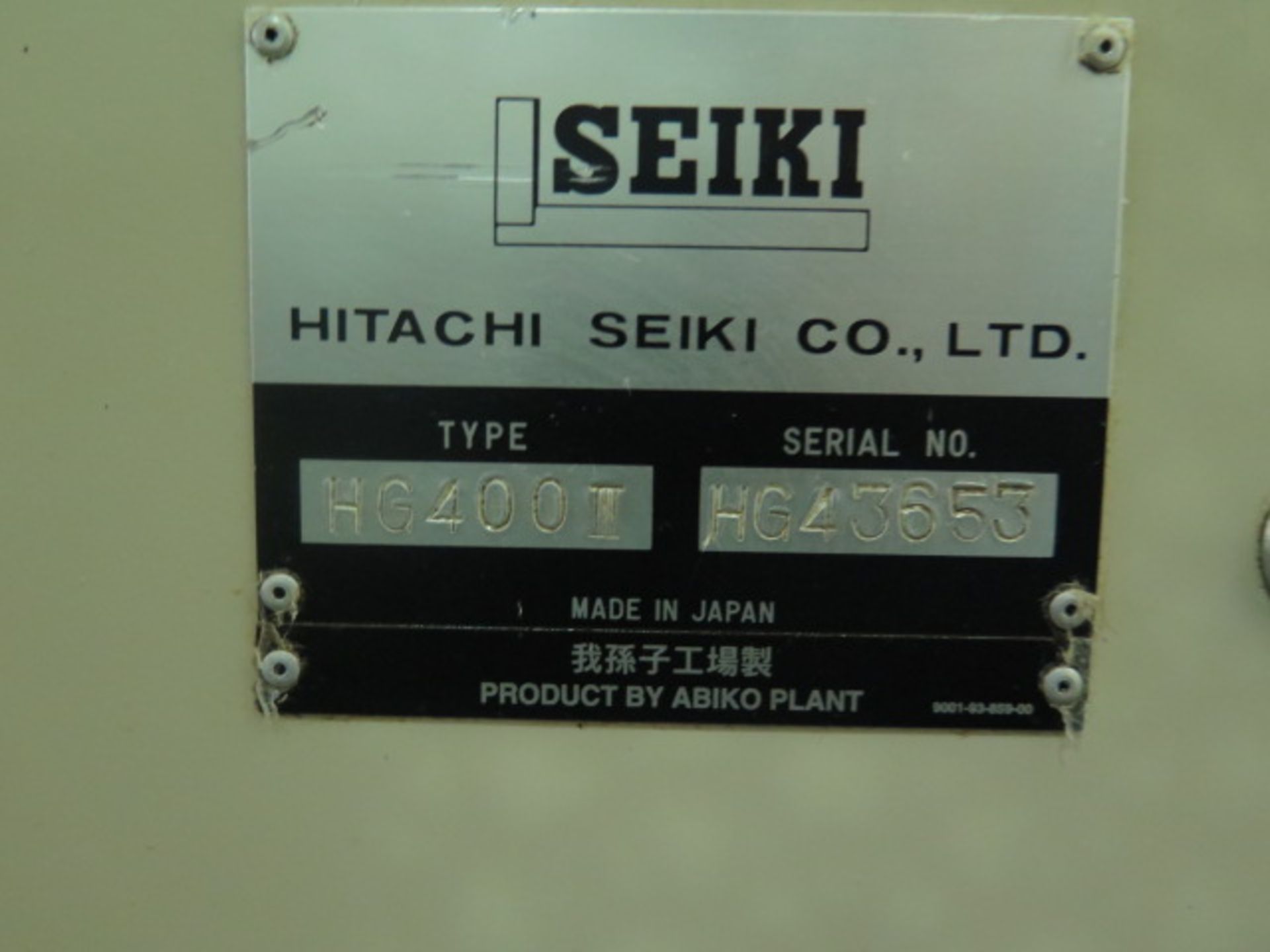 Hitachi Seiki HG400 III 2-Pallet 4-Axis CNC Horizontal Machining Center s/n HG43653 w/ SOLD AS IS - Image 25 of 26