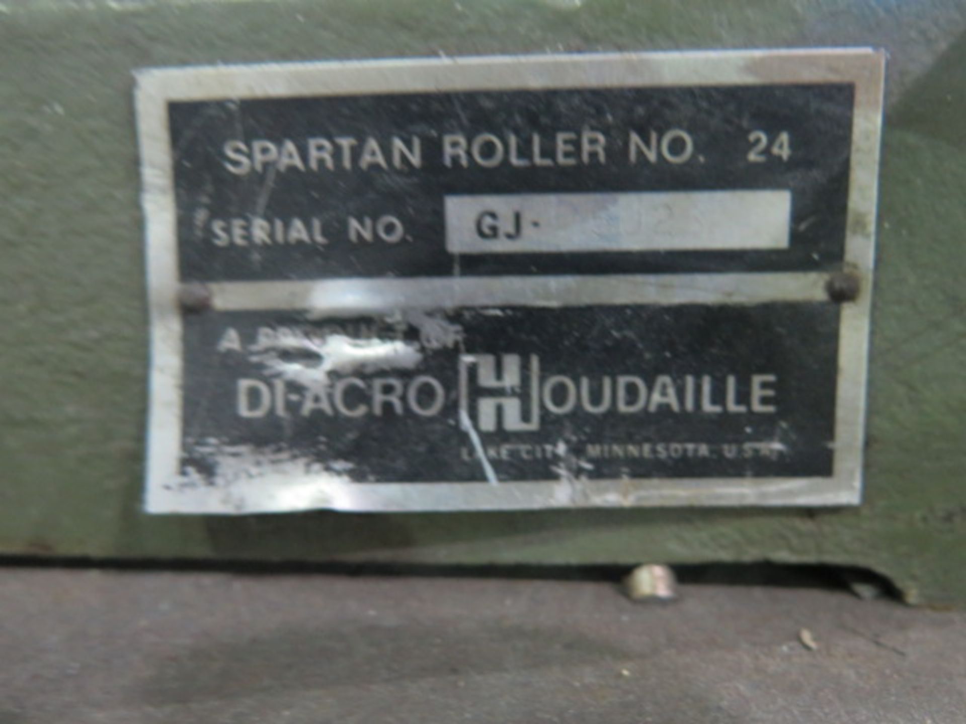 DiAcro Spartan Roller No.245 24” Hand Roll s/n GT-5023 w/ 2” Rolls (SOLD AS-IS - NO WARRANTY) - Image 7 of 7