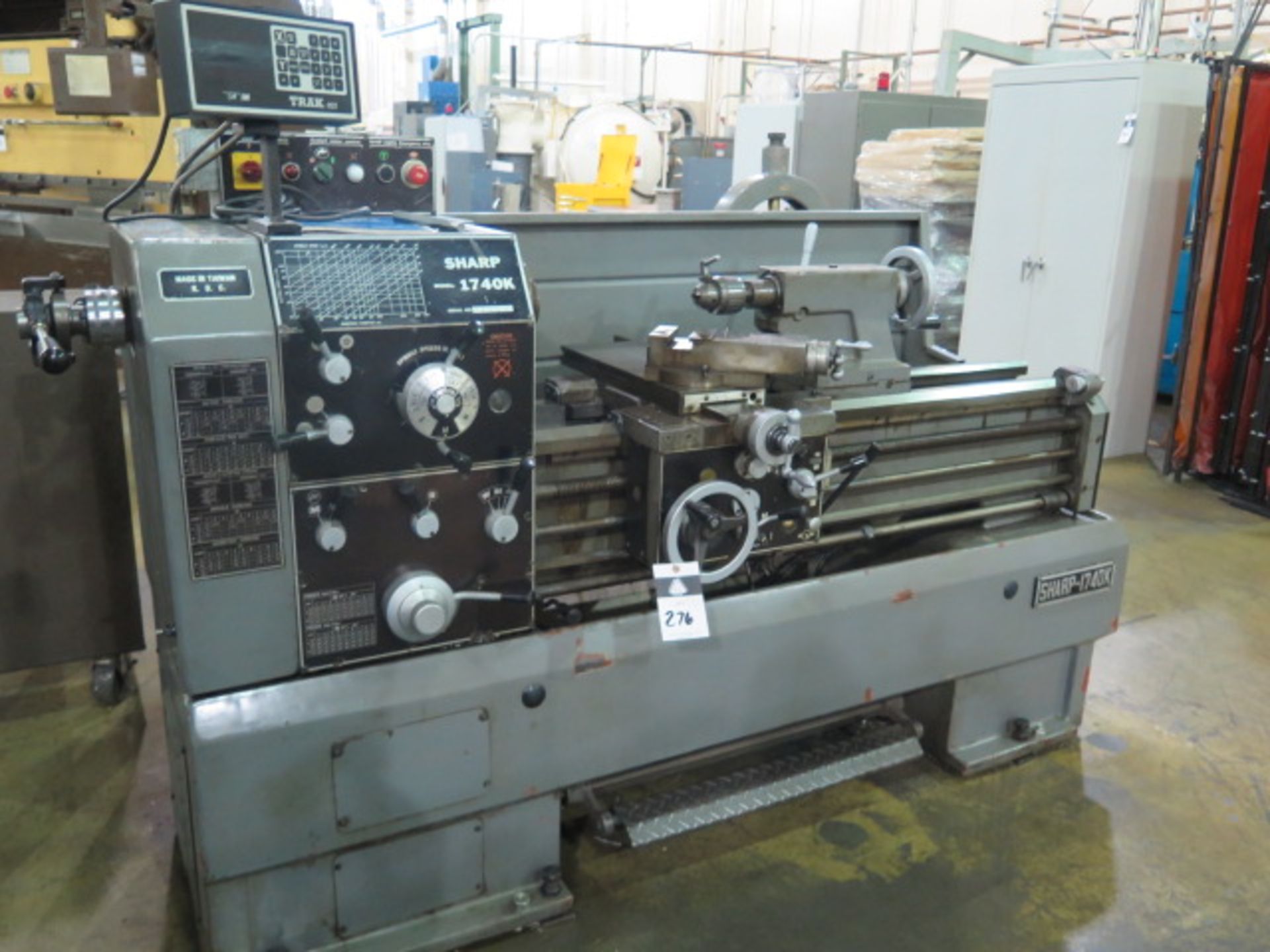 Sharp 1740K 17” x 40” Geared Head Gap Bed Lathe s/n 76002 w/ Trak 102 DRO, 50-1800 RPM, SOLD AS IS - Image 3 of 18