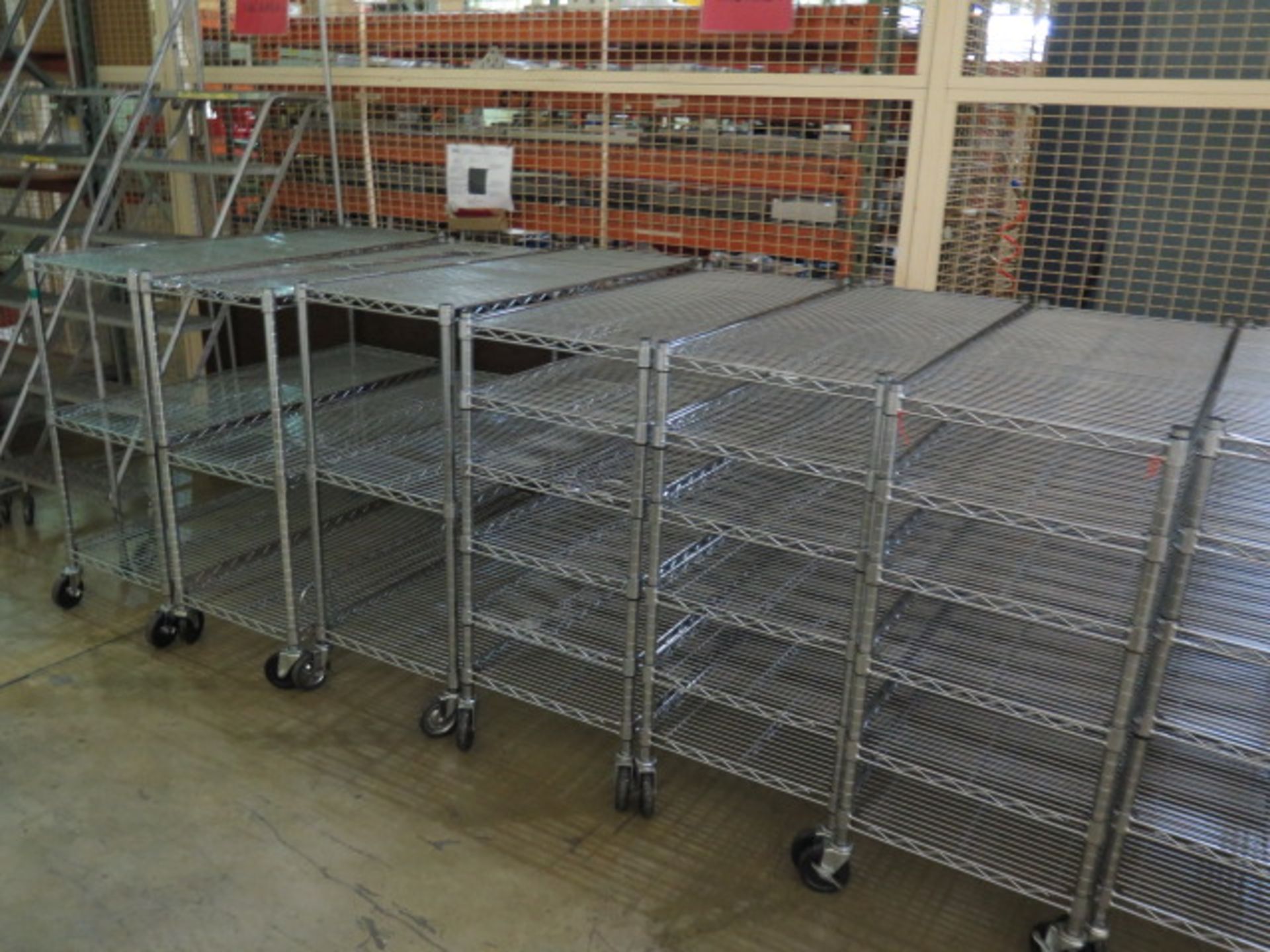 Rolling Wire Frame Shelves (7) (SOLD AS-IS - NO WARRANTY) - Image 2 of 6