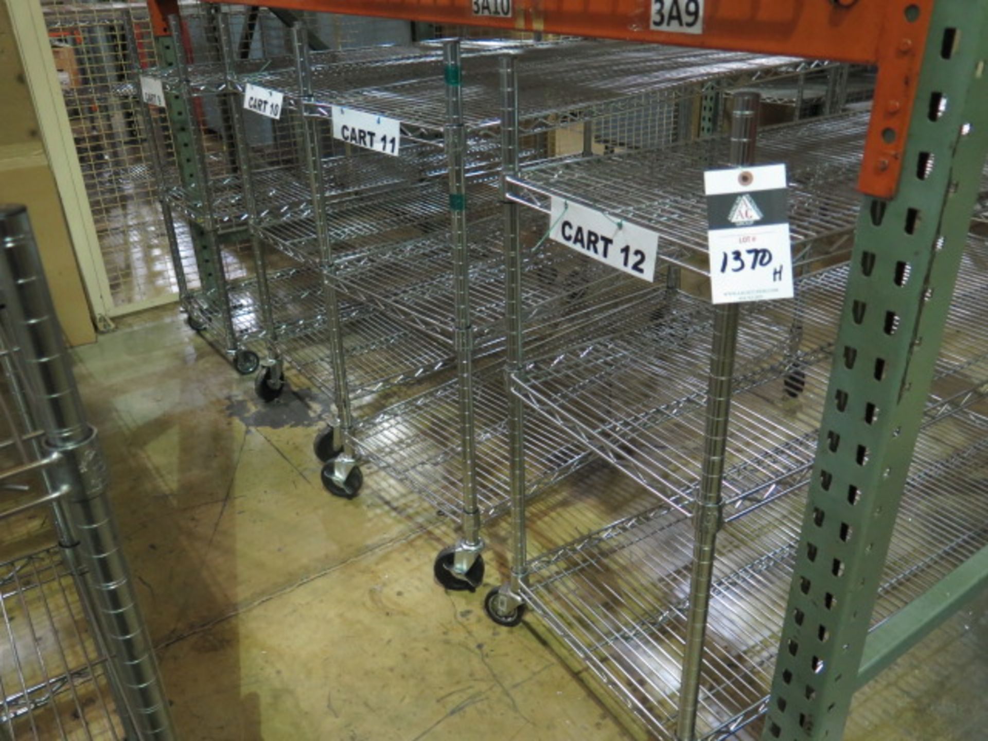 Rolling Wire-Frame Shelves (10) (SOLD AS-IS - NO WARRANTY)