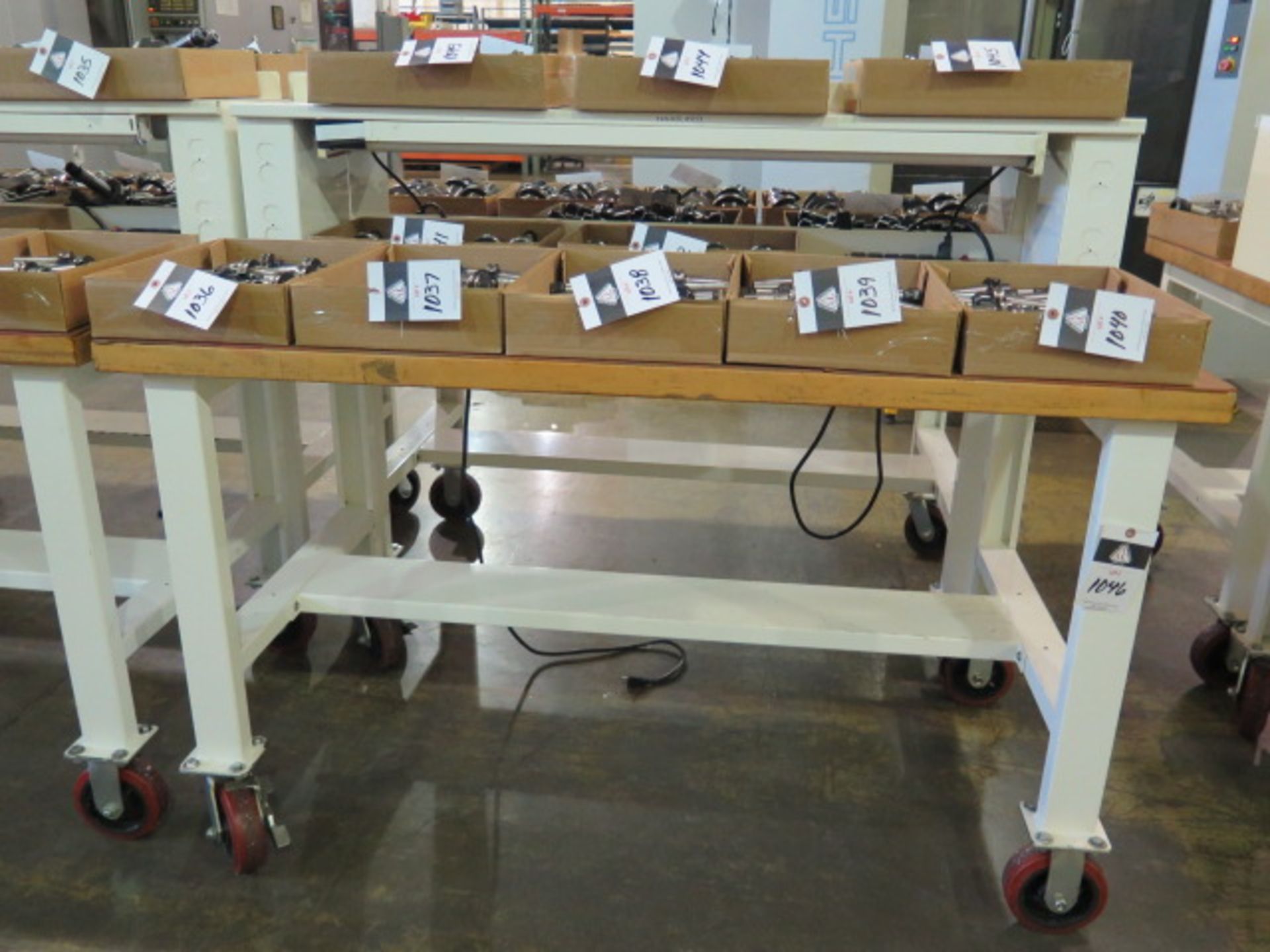 Heavy Duty Rolling Maple Top Work Benches (3) (SOLD AS-IS - NO WARRANTY) - Image 2 of 11