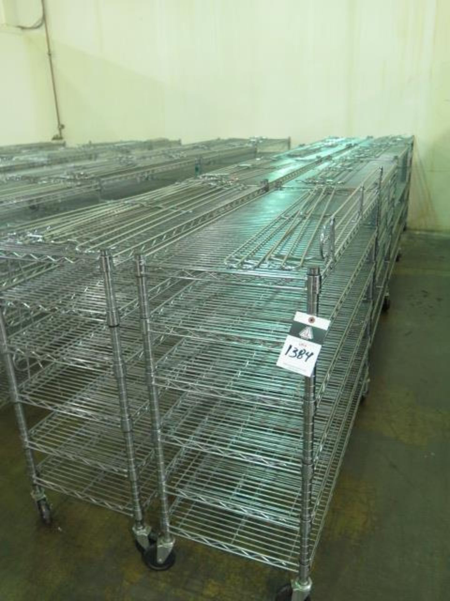 Rolling Wire Frame Shelves (8) (SOLD AS-IS - NO WARRANTY)