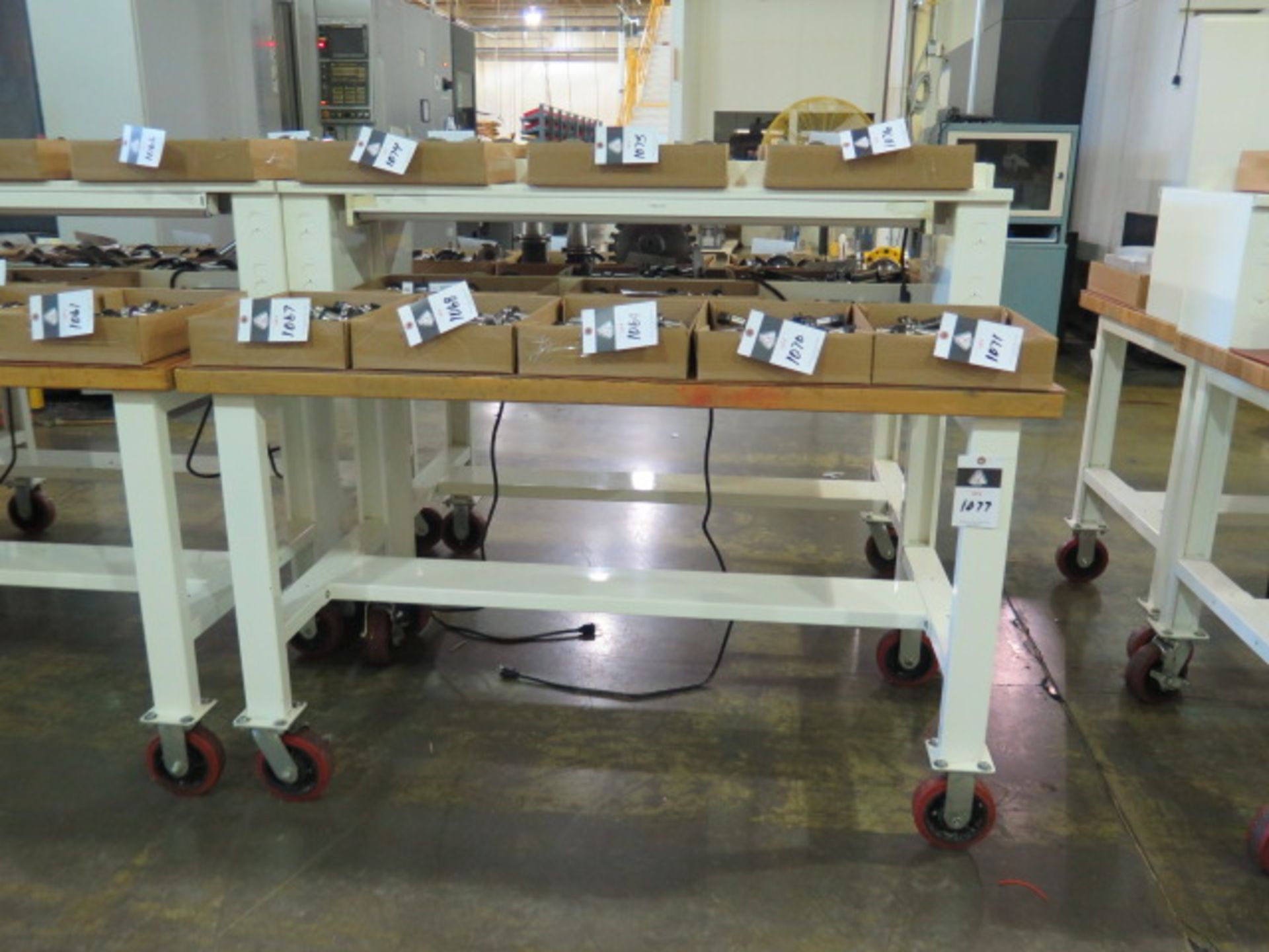 Heavy Duty Rolling Maple Top Work Benches (3) (SOLD AS-IS - NO WARRANTY) - Image 2 of 9