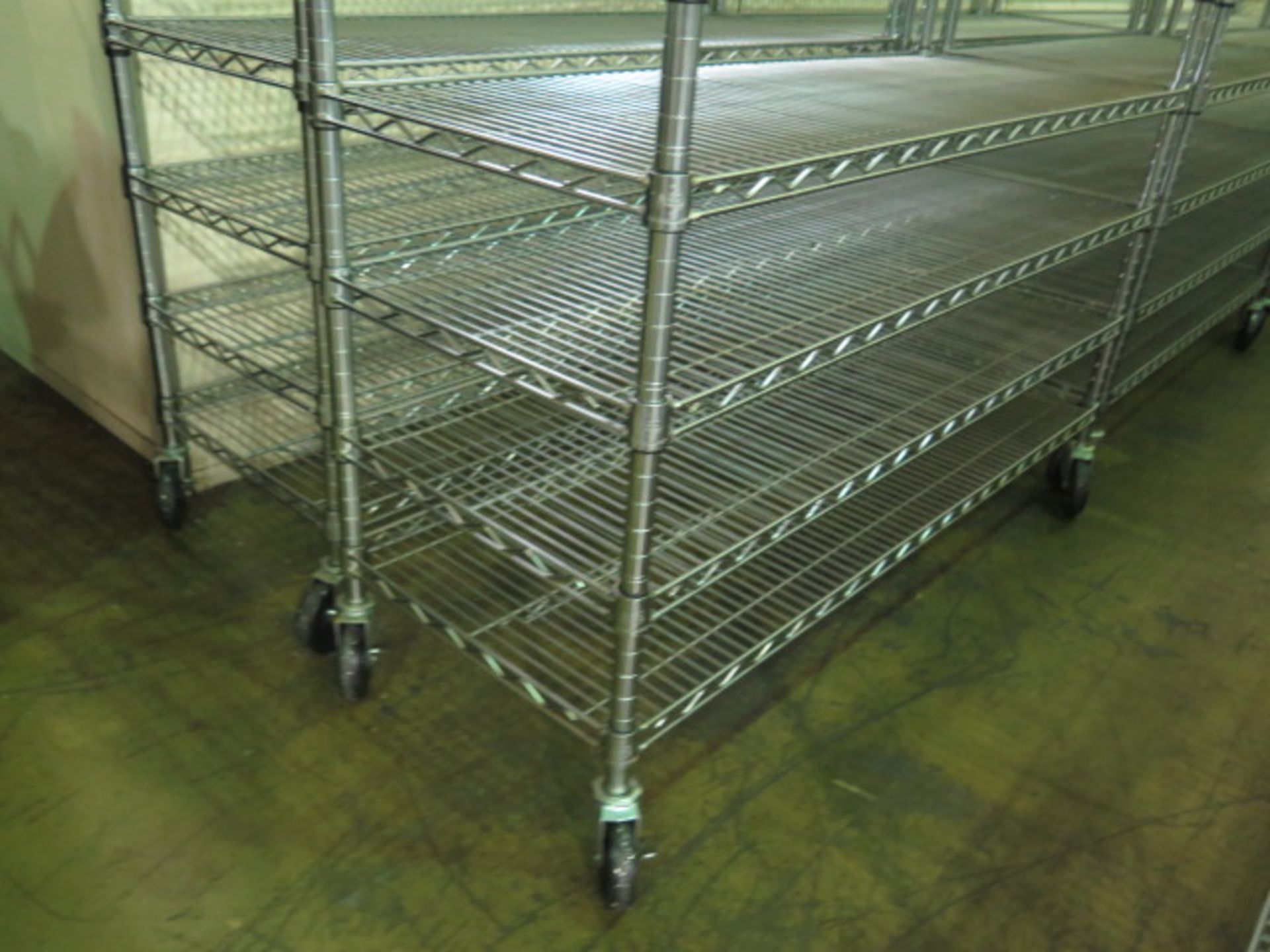 Rolling Wire Frame Shelves (8) (SOLD AS-IS - NO WARRANTY) - Image 4 of 5