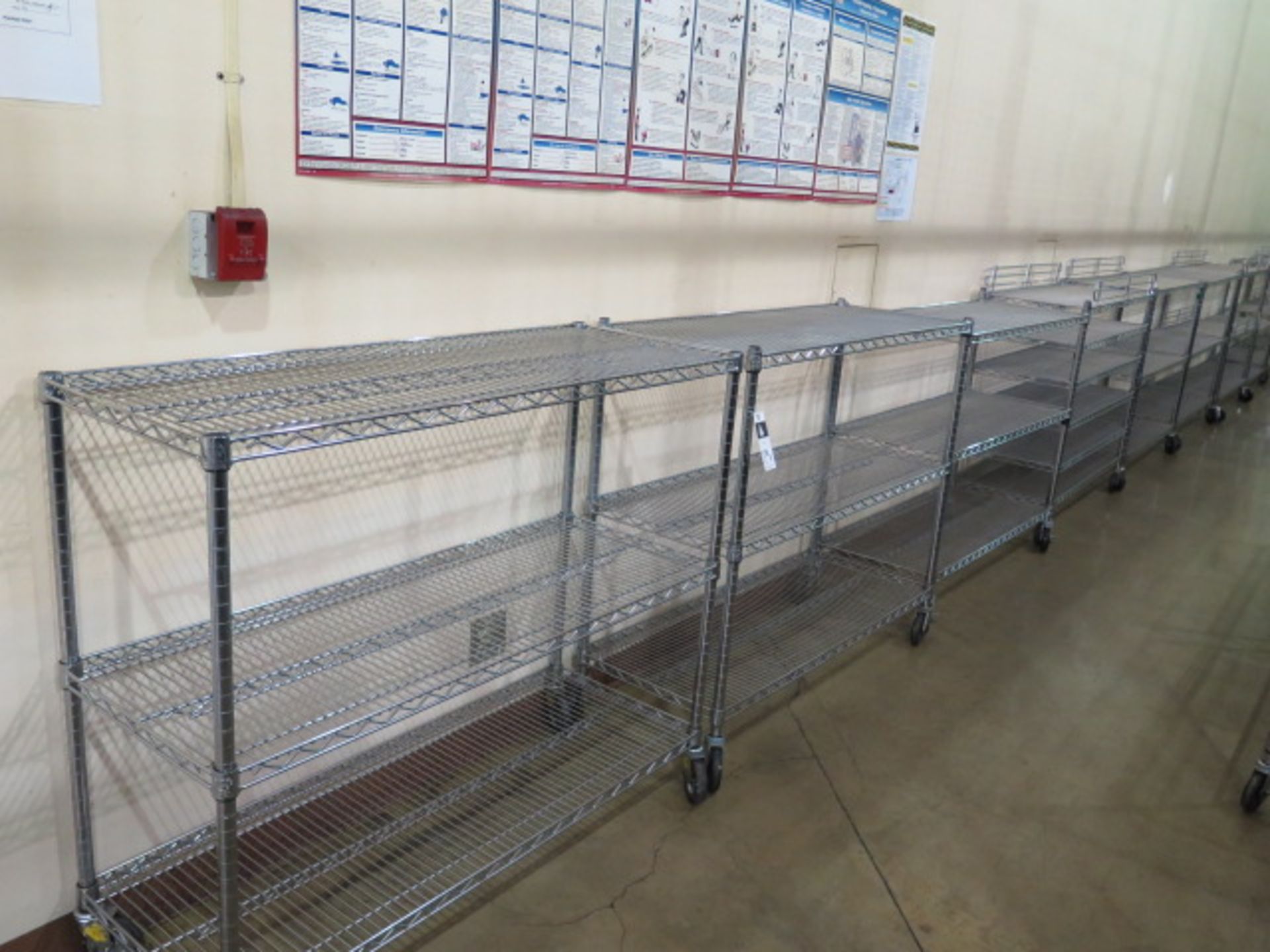 Rolling Wire-Frame Shelves (9) (SOLD AS-IS - NO WARRANTY)