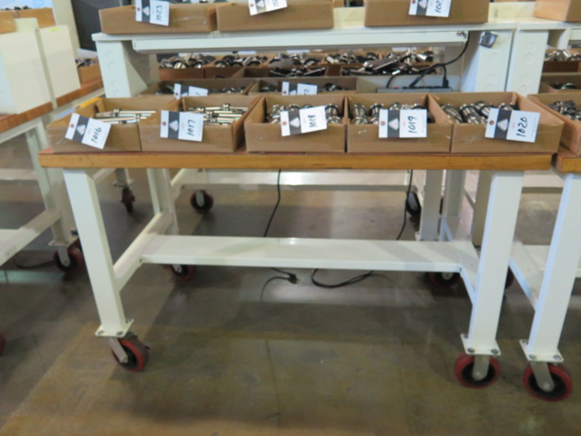 Heavy Duty Rolling Maple Top Work Benches (3) (SOLD AS-IS - NO WARRANTY) - Image 4 of 11