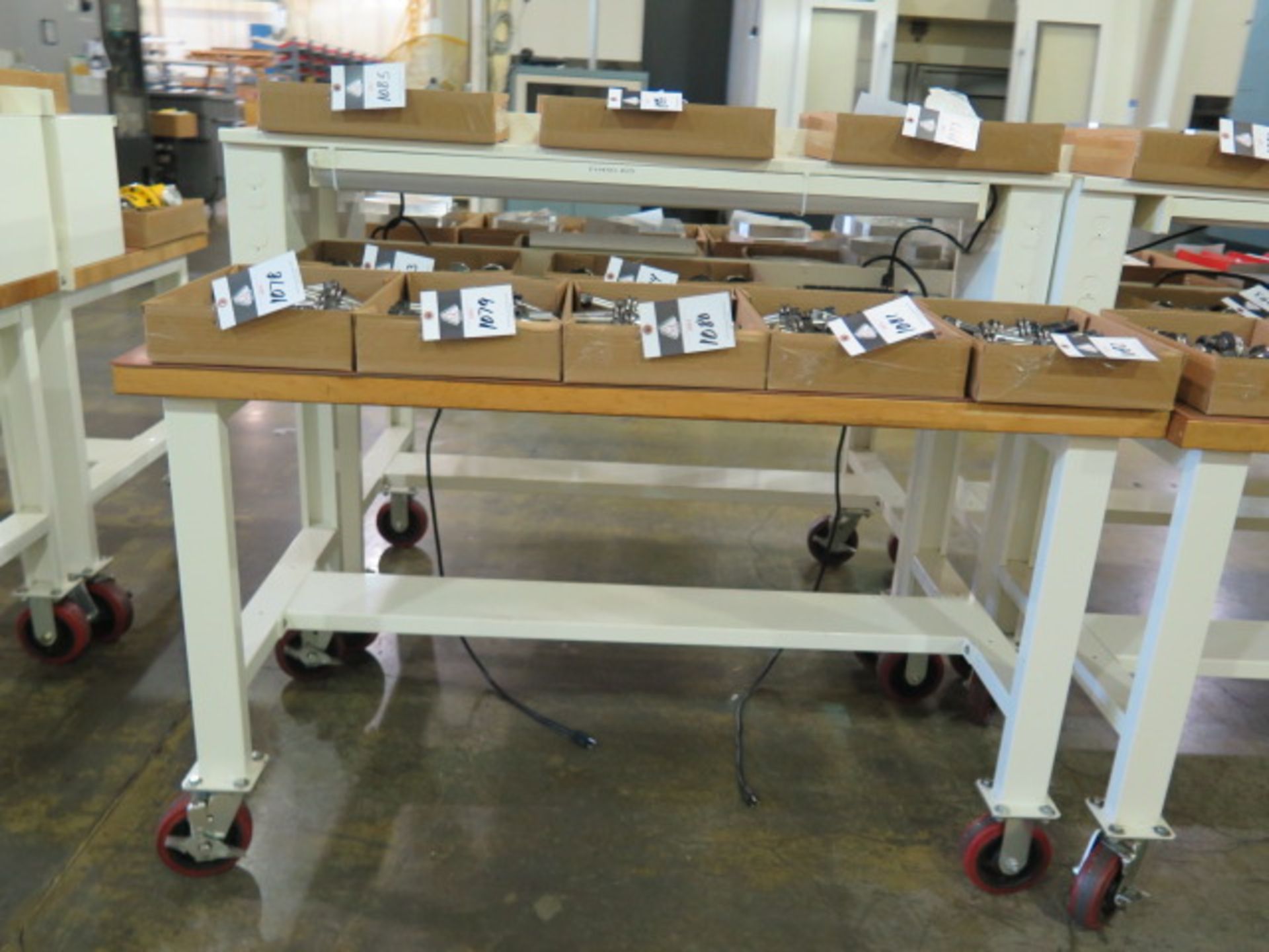 Heavy Duty Rolling Maple Top Work Benches (3) (SOLD AS-IS - NO WARRANTY) - Image 4 of 12