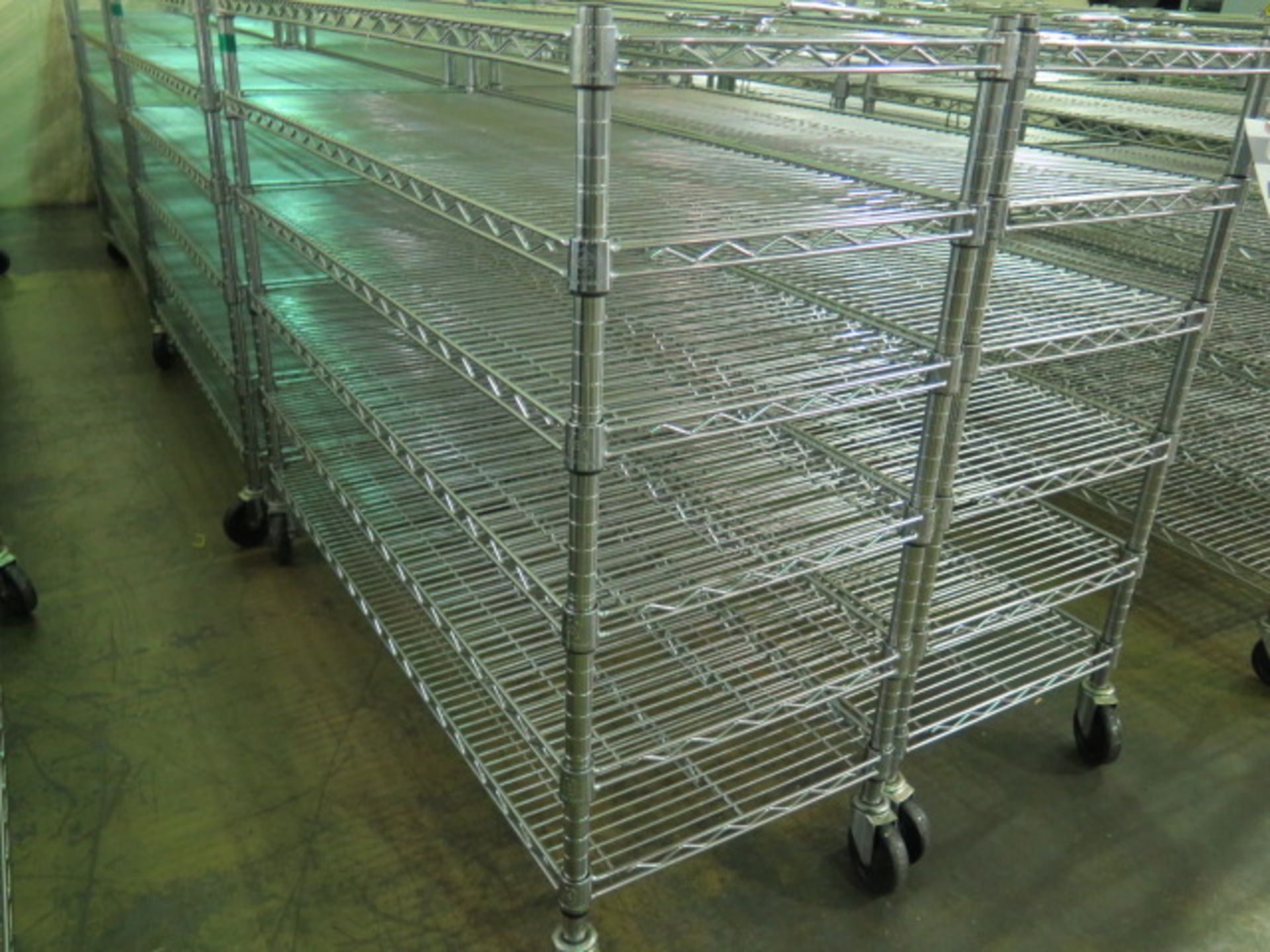 Rolling Wire Frame Shelves (8) (SOLD AS-IS - NO WARRANTY) - Image 4 of 5