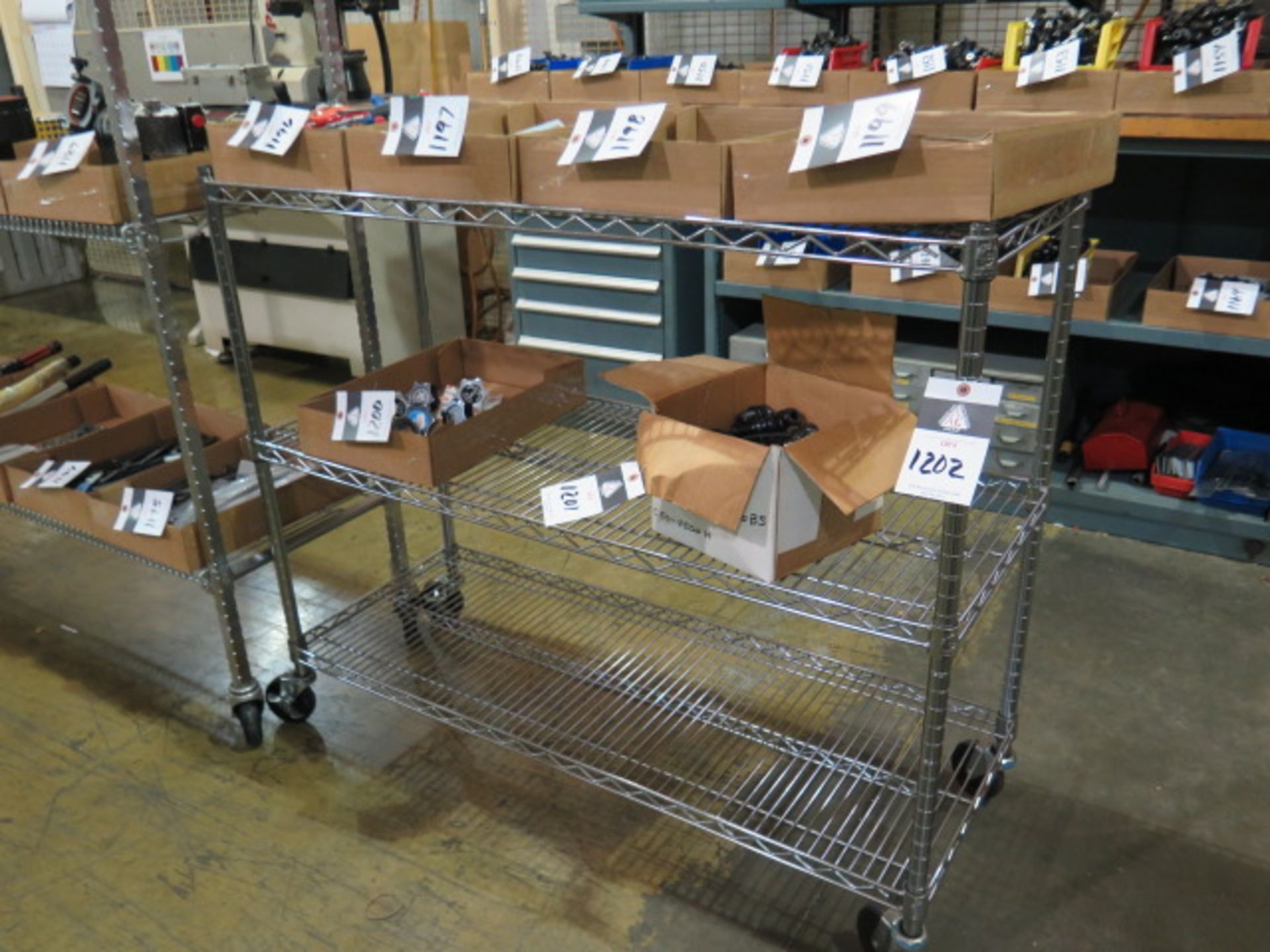 Rolling Wire Frame Shelves (3) (SOLD AS-IS - NO WARRANTY) - Image 2 of 5