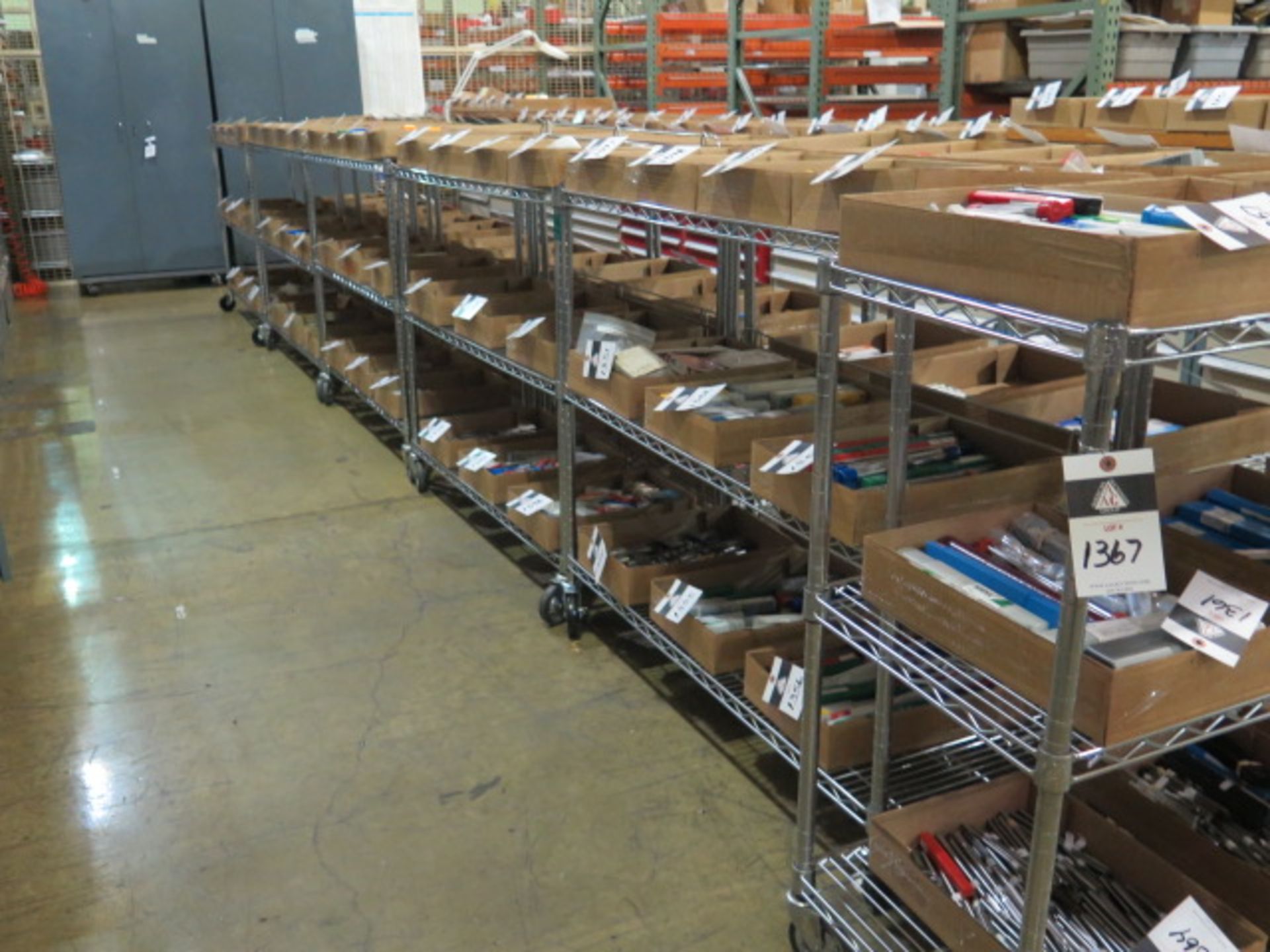 Rolling Wire Frame Shelves (6) (SOLD AS-IS - NO WARRANTY)